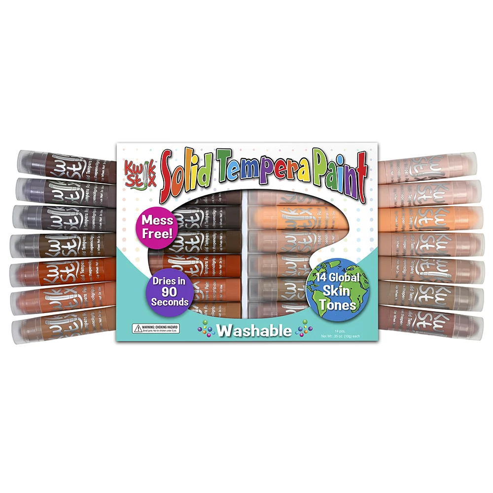 Kwik Stix Global Skin Tones 14-Piece Set | No-Mess Tempera Paint - Image 2