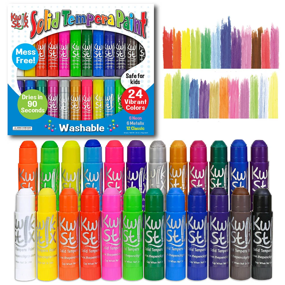 Kwik Stix No-Mess Tempera Paint Sticks | 24 Assorted Colors - Image 11