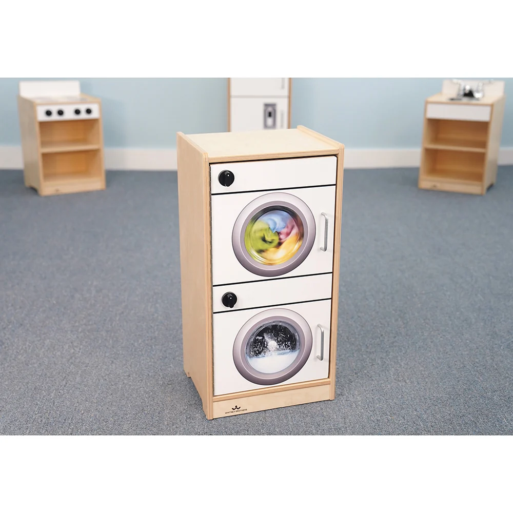 Let’s Play Toddler Washer & Dryer™ | Pretend Play Laundry Appliance in White - Image 2