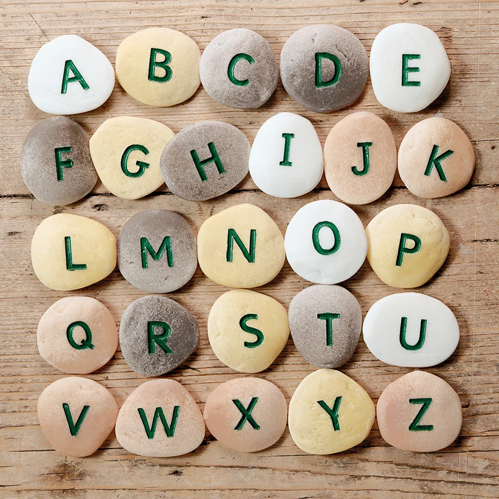 Yellow Door® Tactile Alphabet & Number Pebbles - Image 2