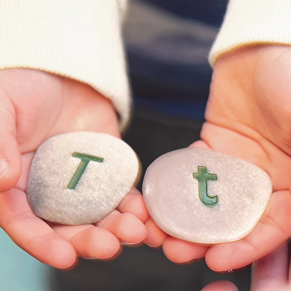 Yellow Door® Tactile Alphabet & Number Pebbles - Image 5