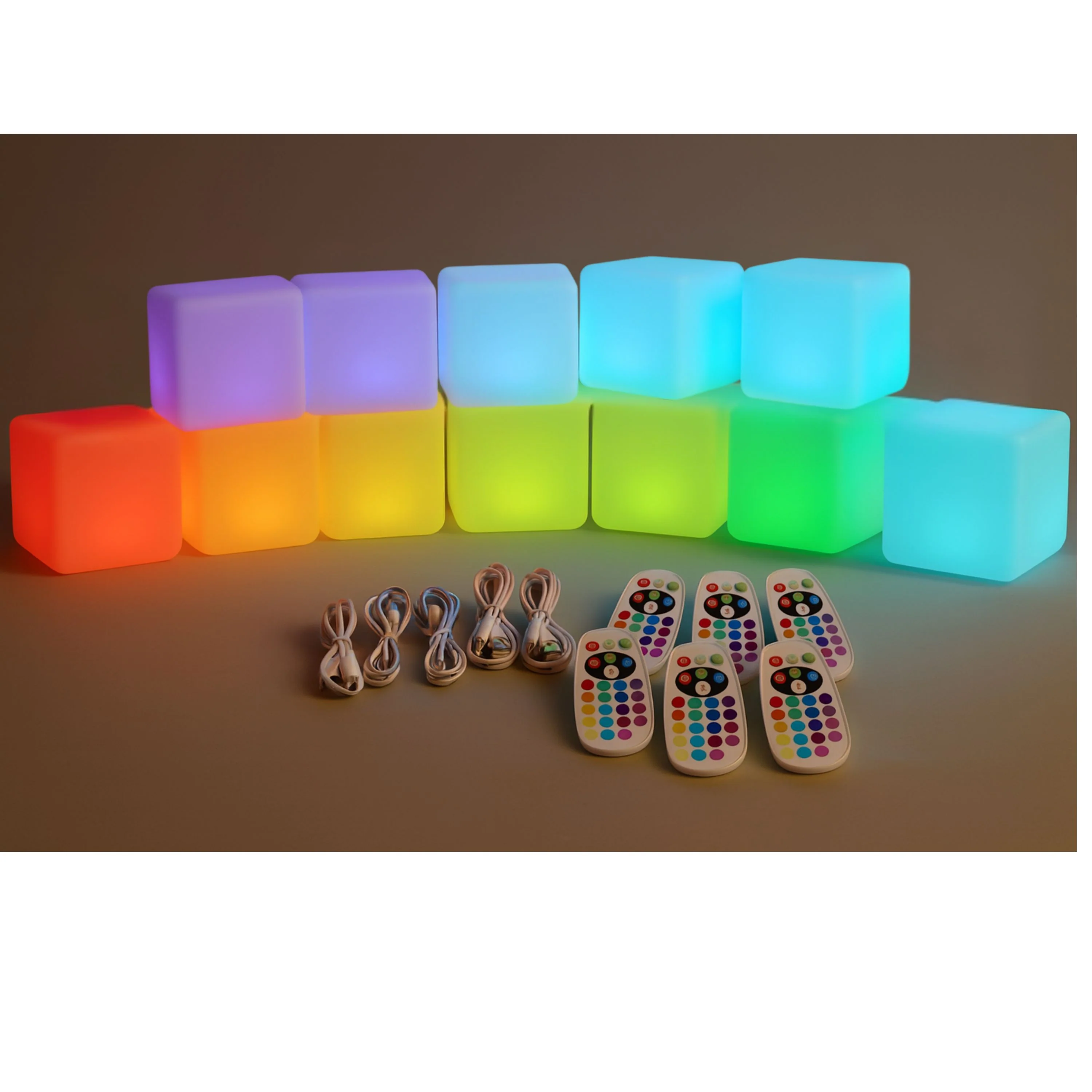 Rechargeable LED Light Blocks | 12-Piece Color-Changing STEM Sensory Building Set