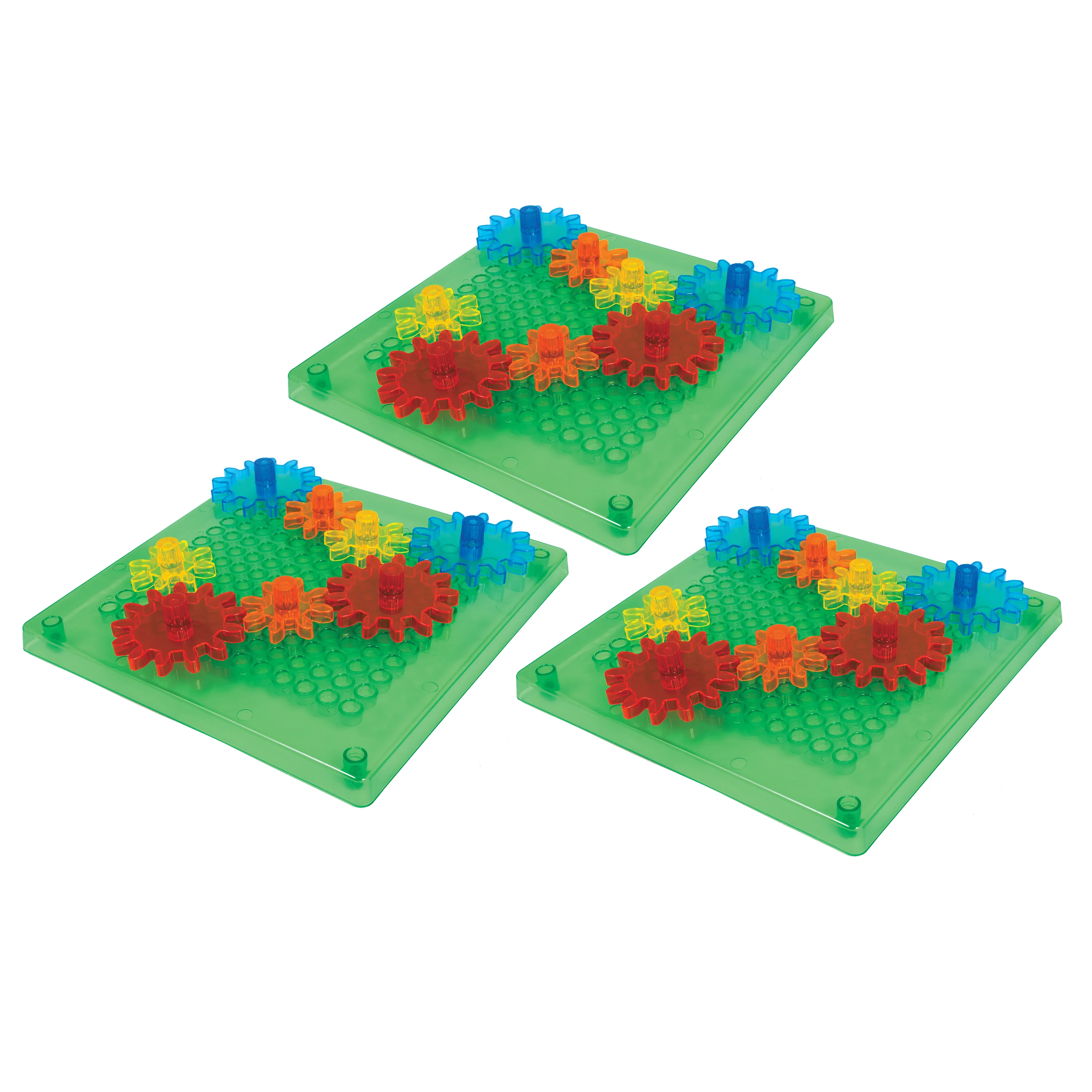 Light Table Gears & Plates | Set of 3 STEM Gear Boards with 24 Spinning Gears - Image 2