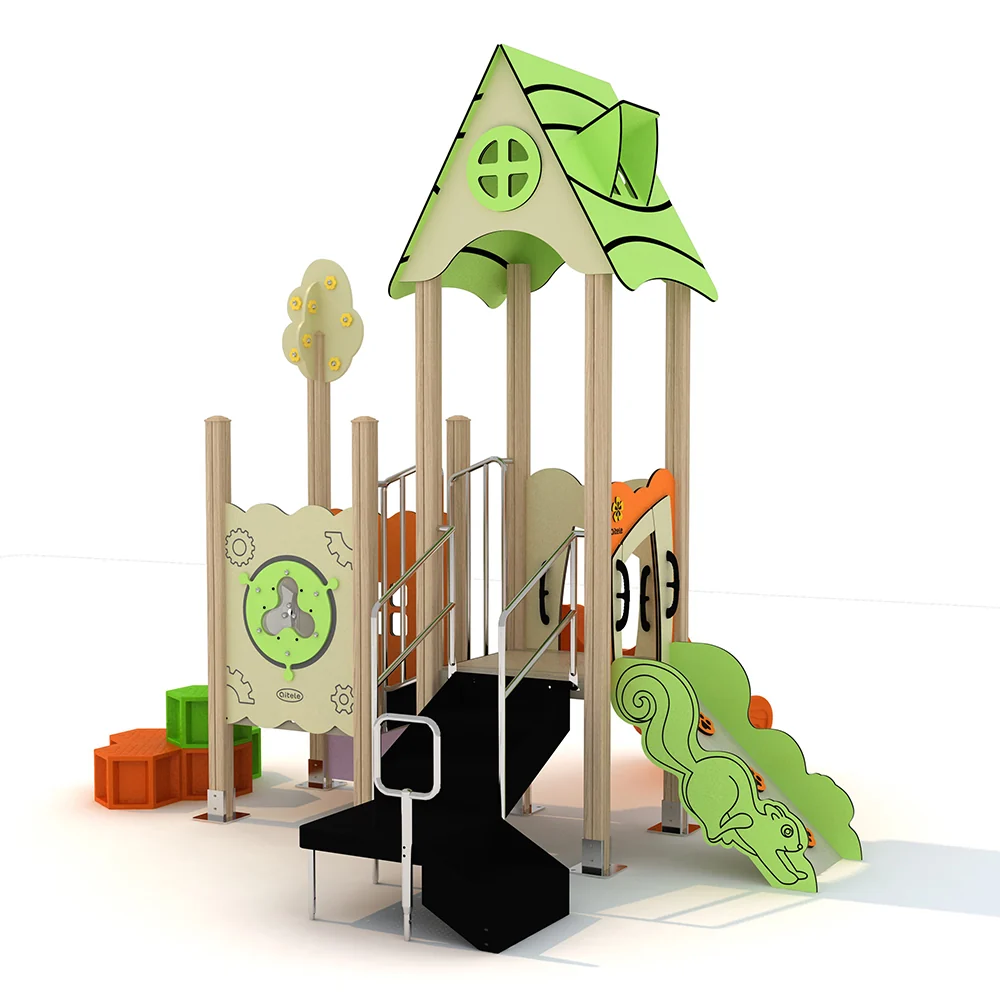 Little Buena Vista Eco-Wood Preschool Playground | Durable, ADA-Compliant Play Structure for Ages 2-5