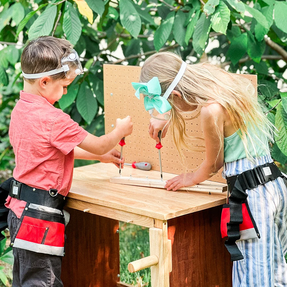 Little Carpenter Kids Wooden Work Bench - Image 10