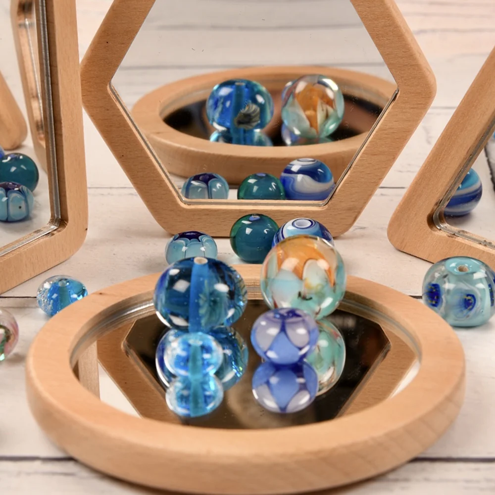 Little Looking Shape Discovery Mirrors | Eco-Friendly Wooden Reflection Set - Image 2