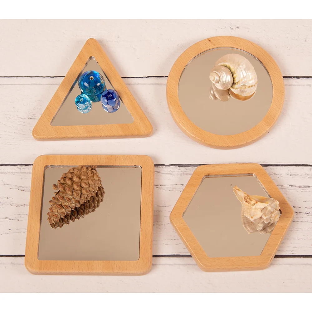 Little Looking Shape Discovery Mirrors | Eco-Friendly Wooden Reflection Set - Image 8