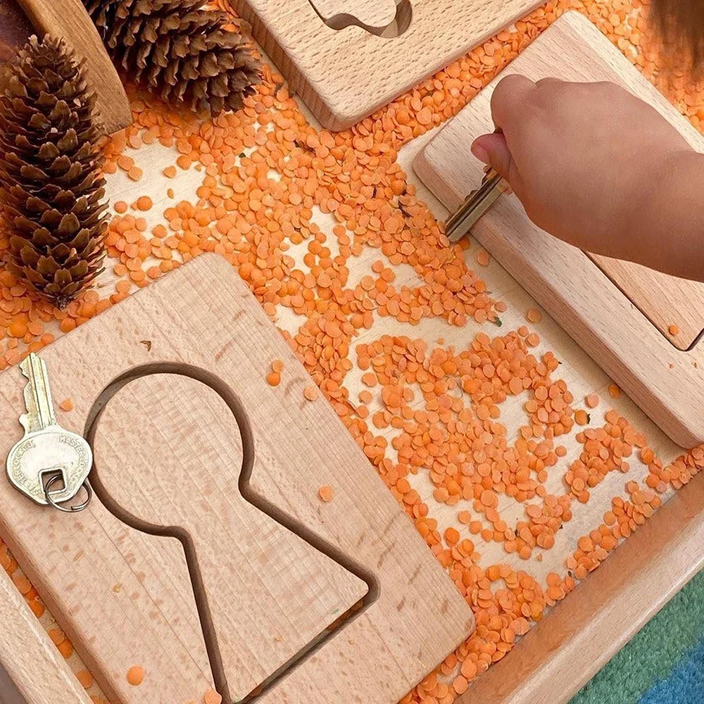 Little Looking Discovery Home Shapes |  Eco-Friendly Wooden Sensory Set - Image 5