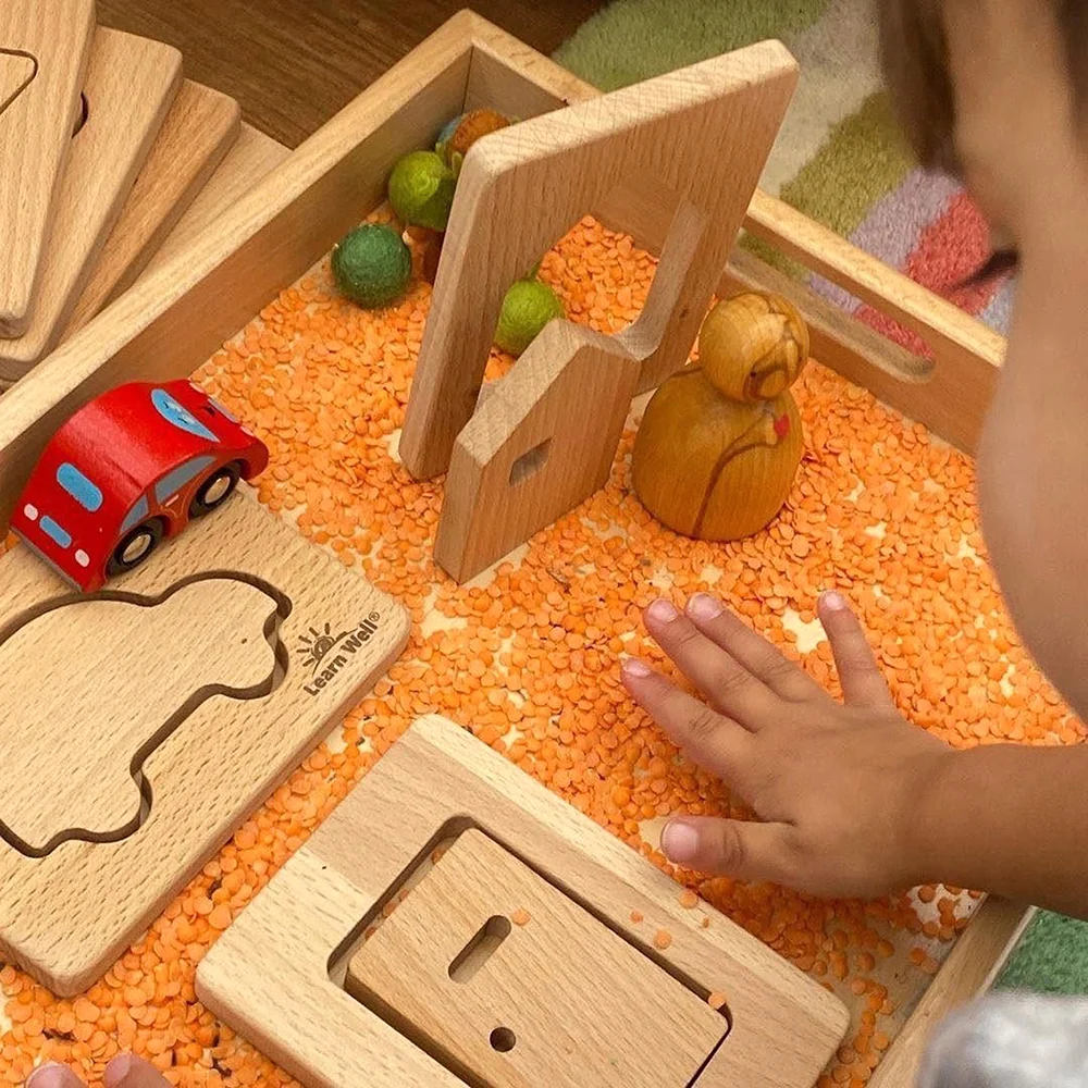 Little Looking Discovery Home Shapes |  Eco-Friendly Wooden Sensory Set - Image 6