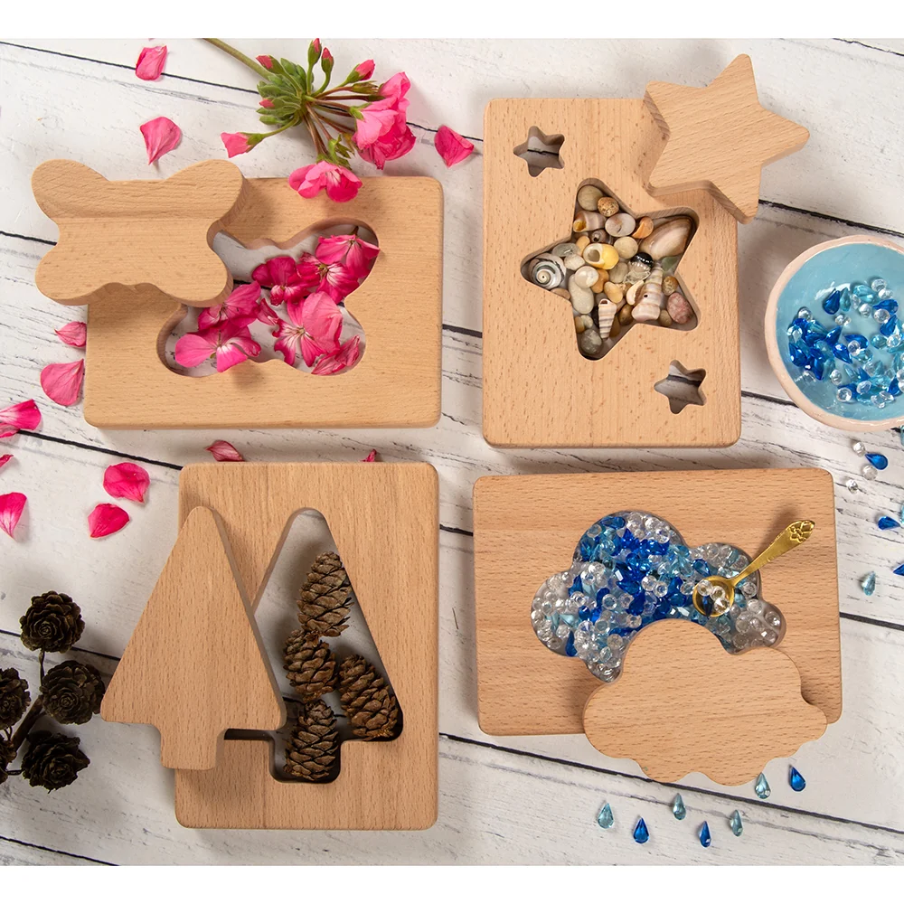 Little Looking Discovery Nature Shapes | Eco-Friendly Wooden Sensory Set