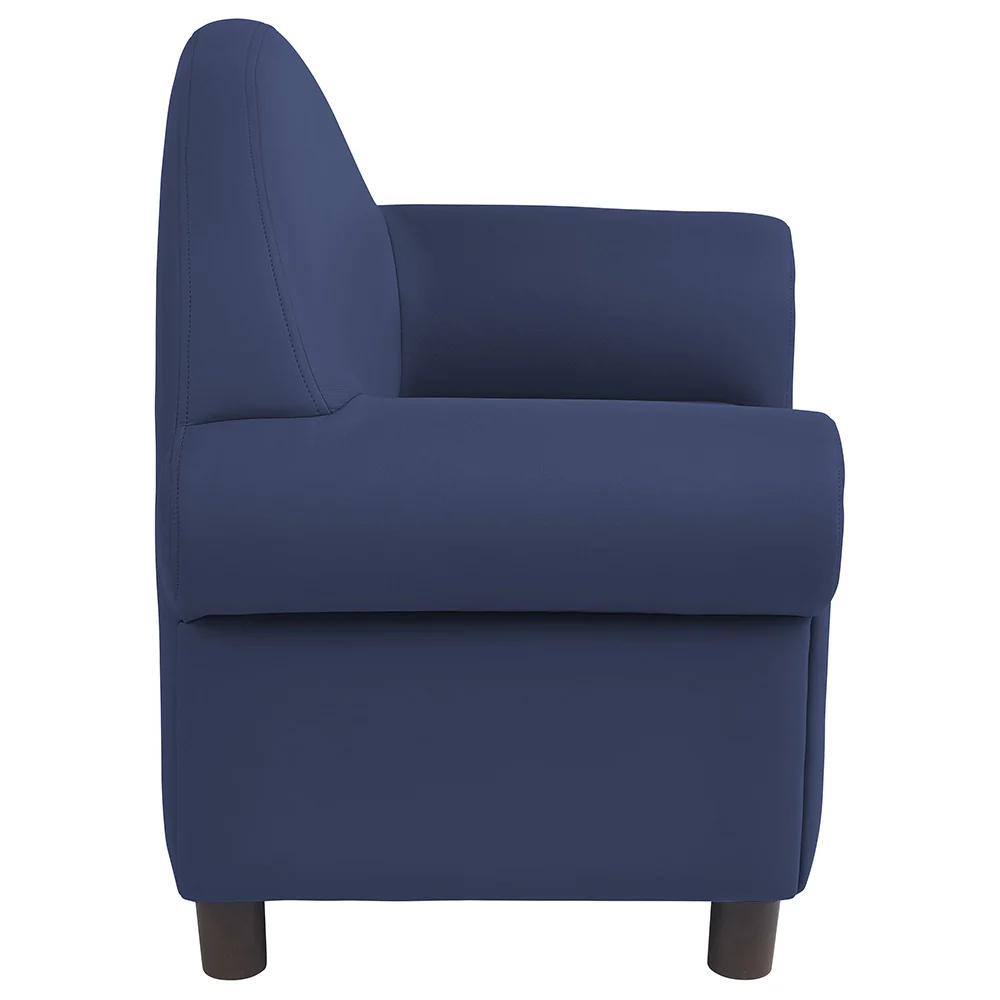 Little Lux Navy Preschool Lounge Chair | Adjustable Kids’ Soft Seat for Reading & Relaxation - Image 3
