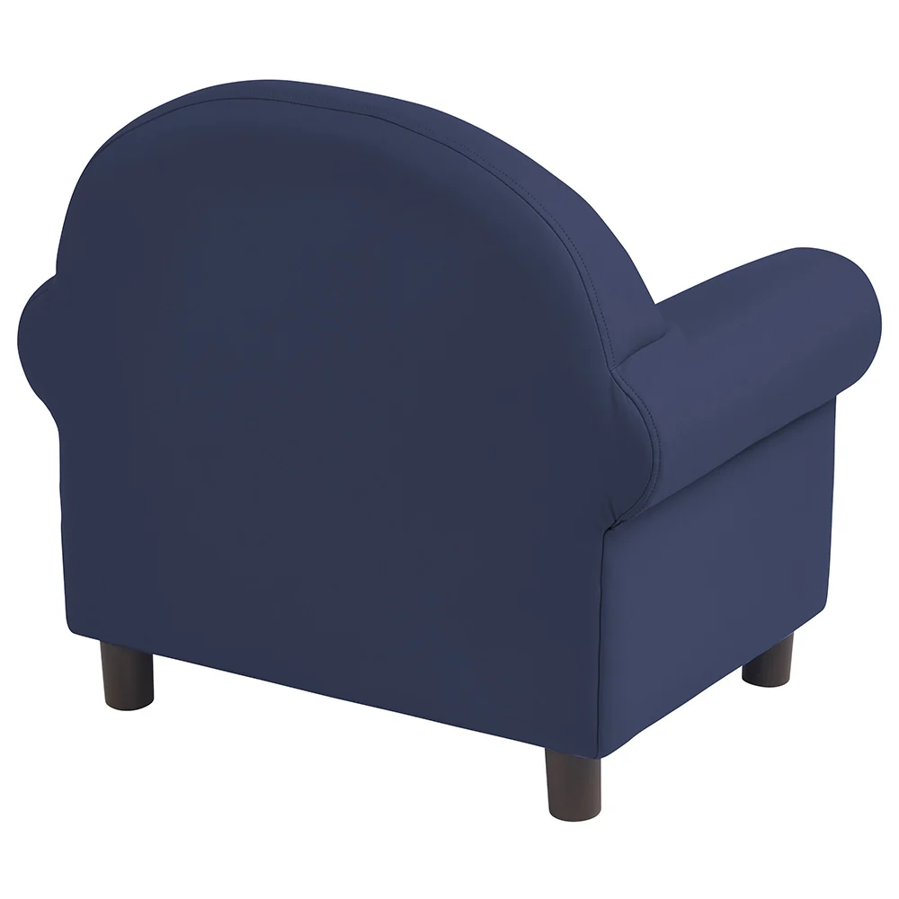 Little Lux Navy Preschool Lounge Chair | Adjustable Kids’ Soft Seat for Reading & Relaxation - Image 4