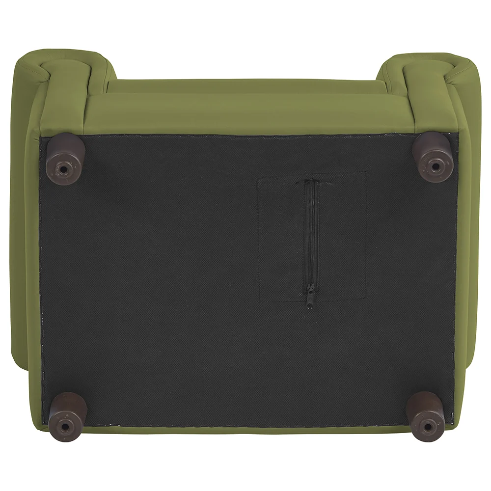 Little Lux Fern Green Preschool Chair & Sofa Set | Adjustable Faux Leather Kids’ Seating - Image 4