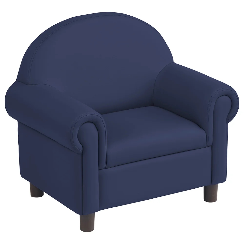 Little Lux Navy Preschool Chair & Sofa Set | Adjustable Faux Leather Kids’ Seating - Image 2