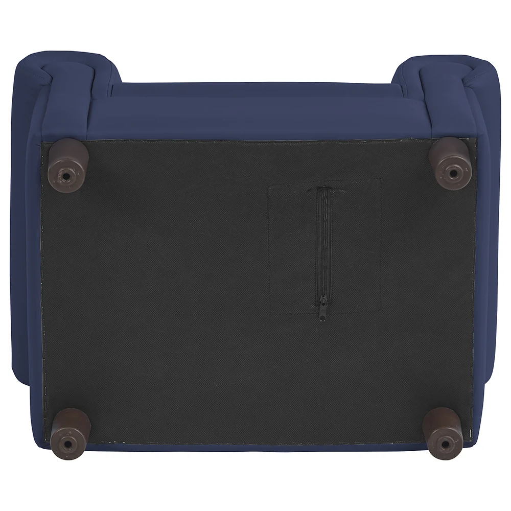 Little Lux Navy Preschool Chair & Sofa Set | Adjustable Faux Leather Kids’ Seating - Image 4