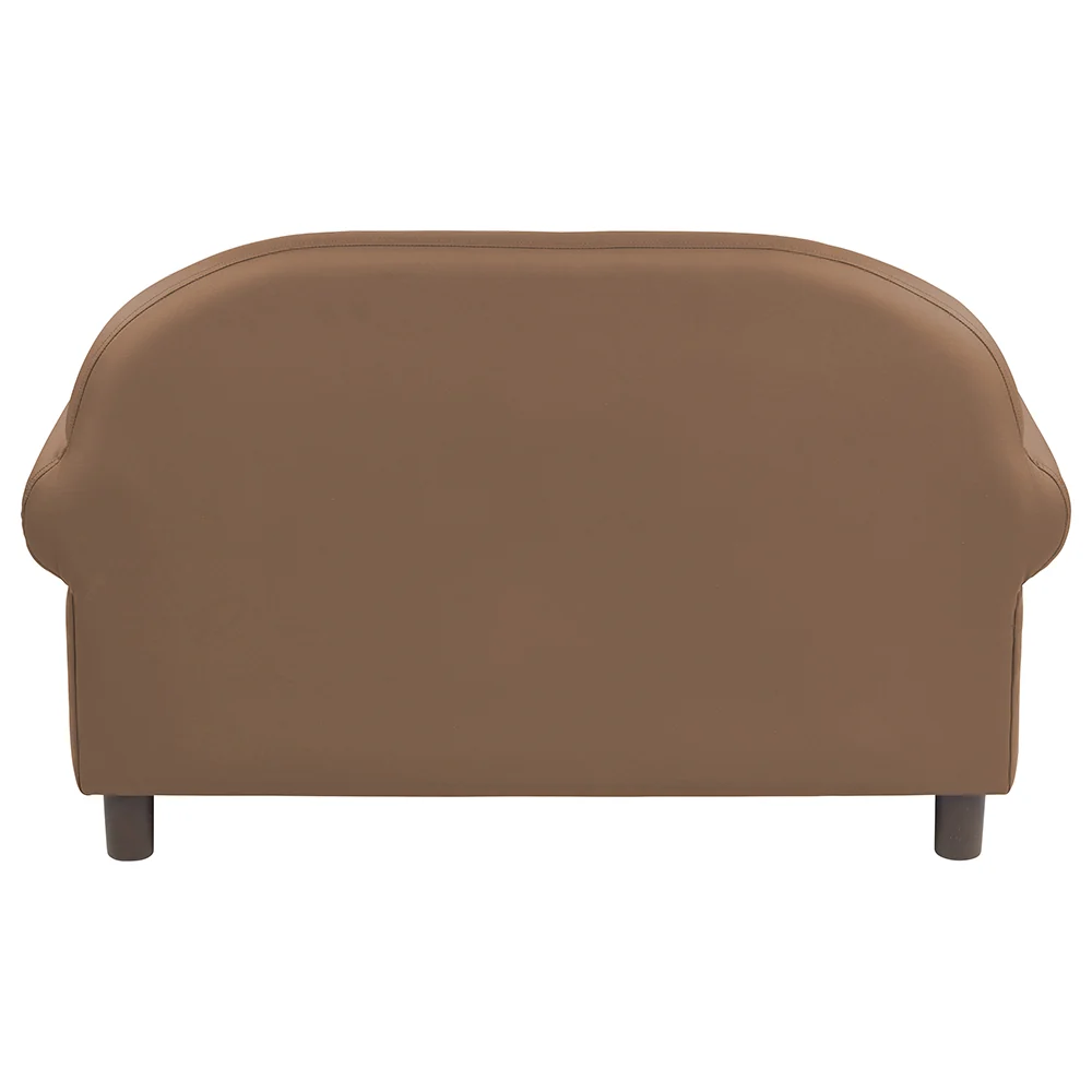 Little Lux Chocolate Preschool Sofa | Adjustable Faux Leather Kids' Couch - Image 5