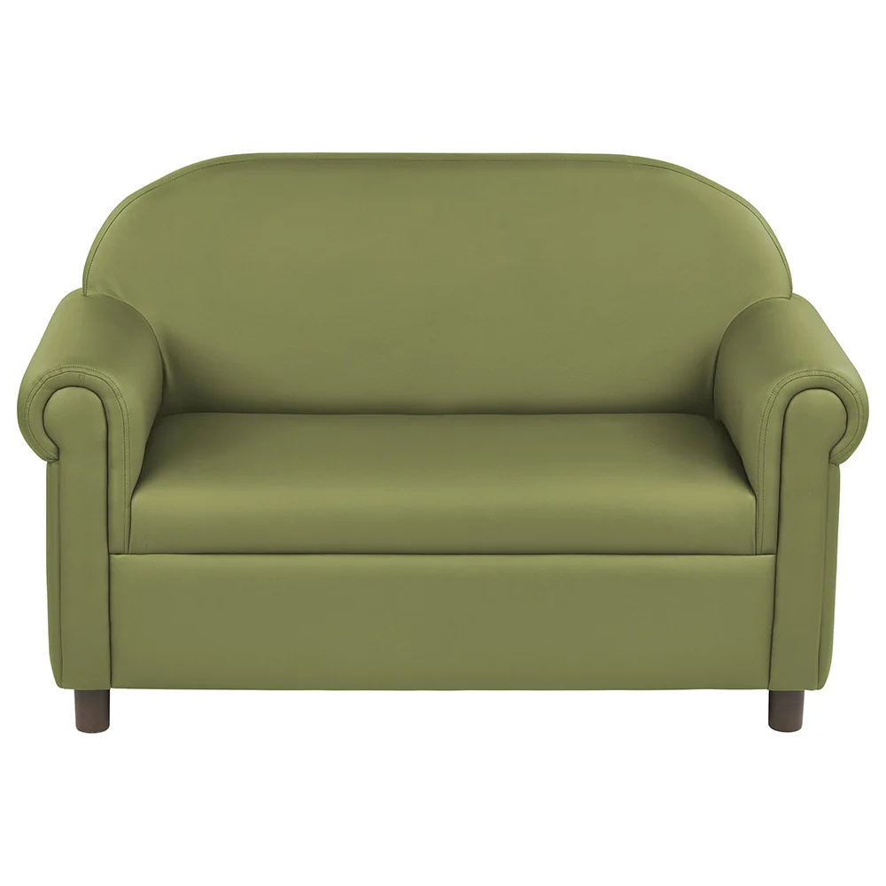 Little Lux Fern Green Preschool Sofa | Adjustable Faux Leather Kids' Couch