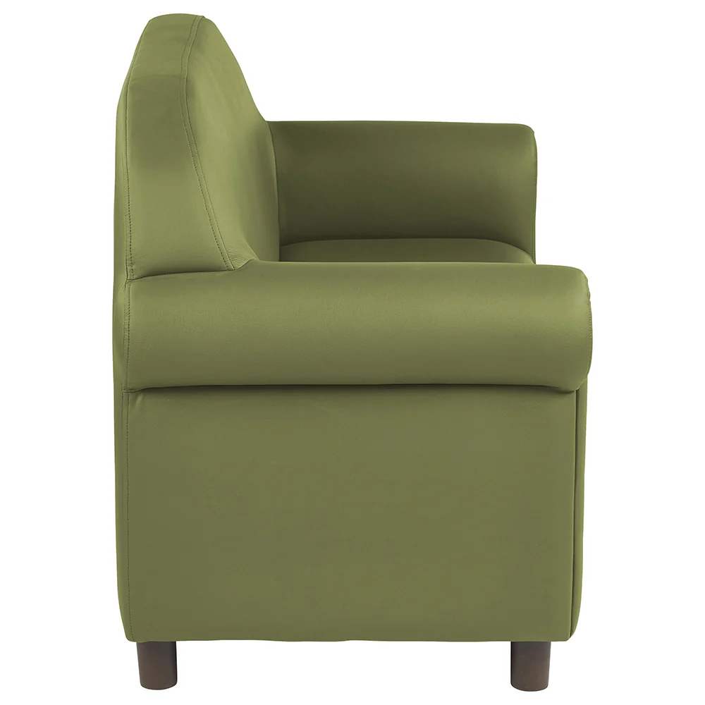Little Lux Fern Green Preschool Sofa | Adjustable Faux Leather Kids' Couch - Image 3