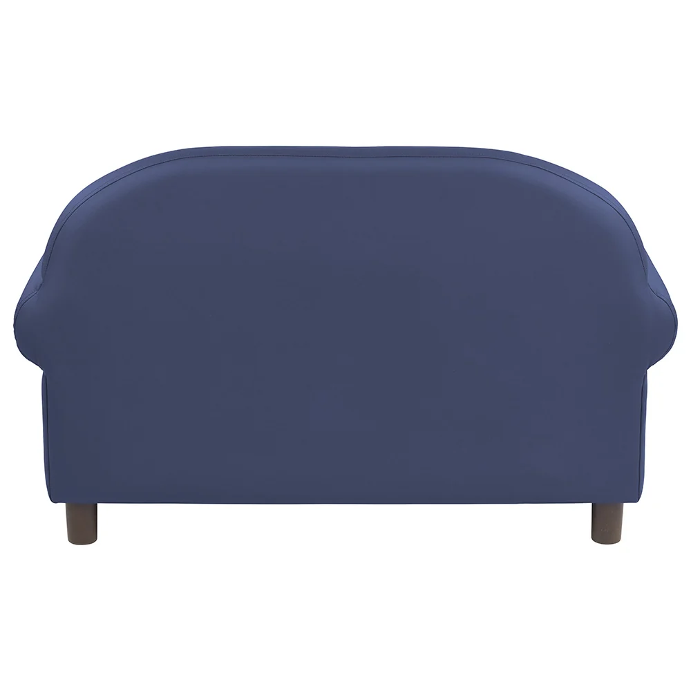 Little Lux Navy Preschool Sofa | Adjustable Faux Leather Kids' Couch - Image 5