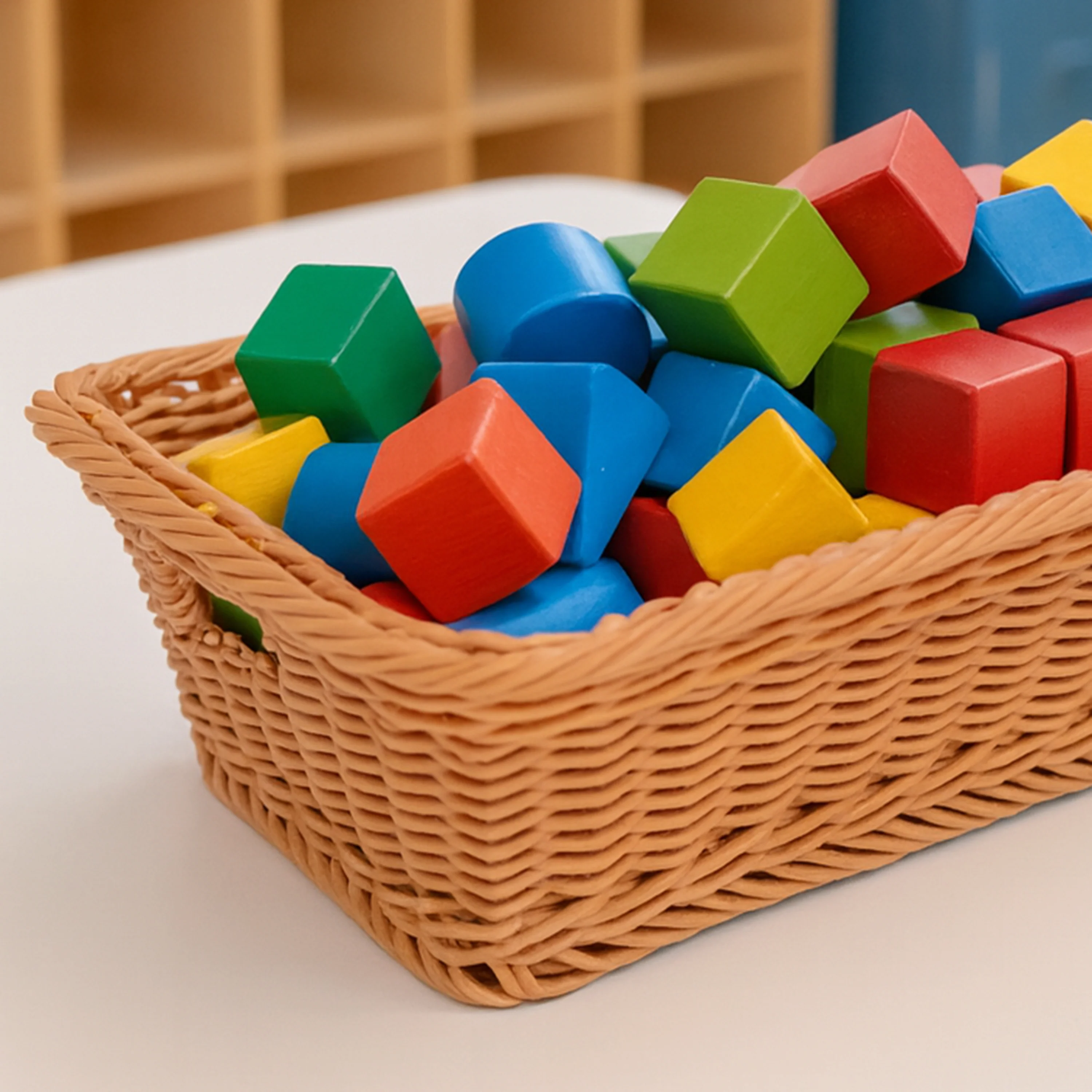 Plastic Wicker Tray Basket - Image 4