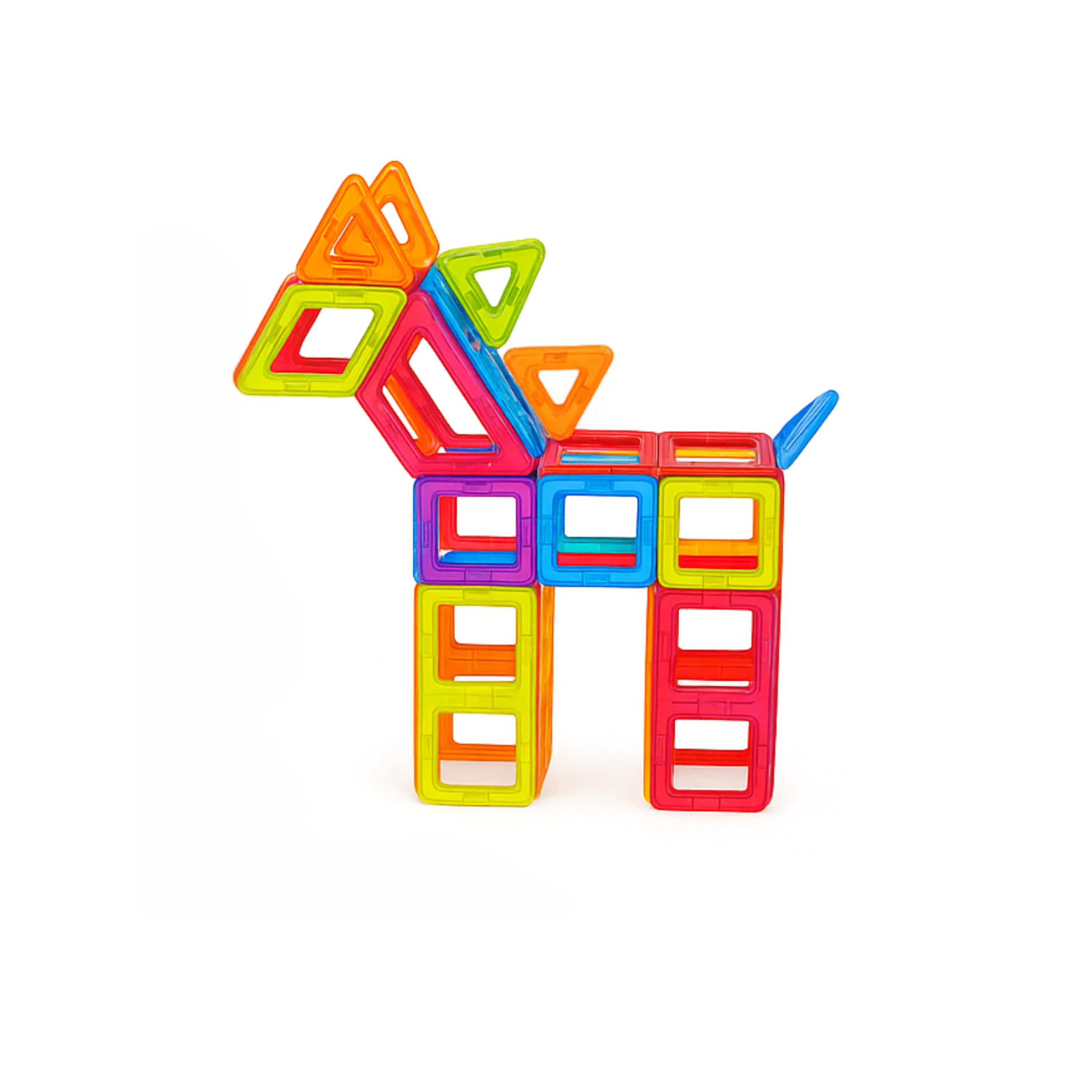 Magframes 72-Piece Translucent Magnetic Building Tiles Set | STEM Construction Toy