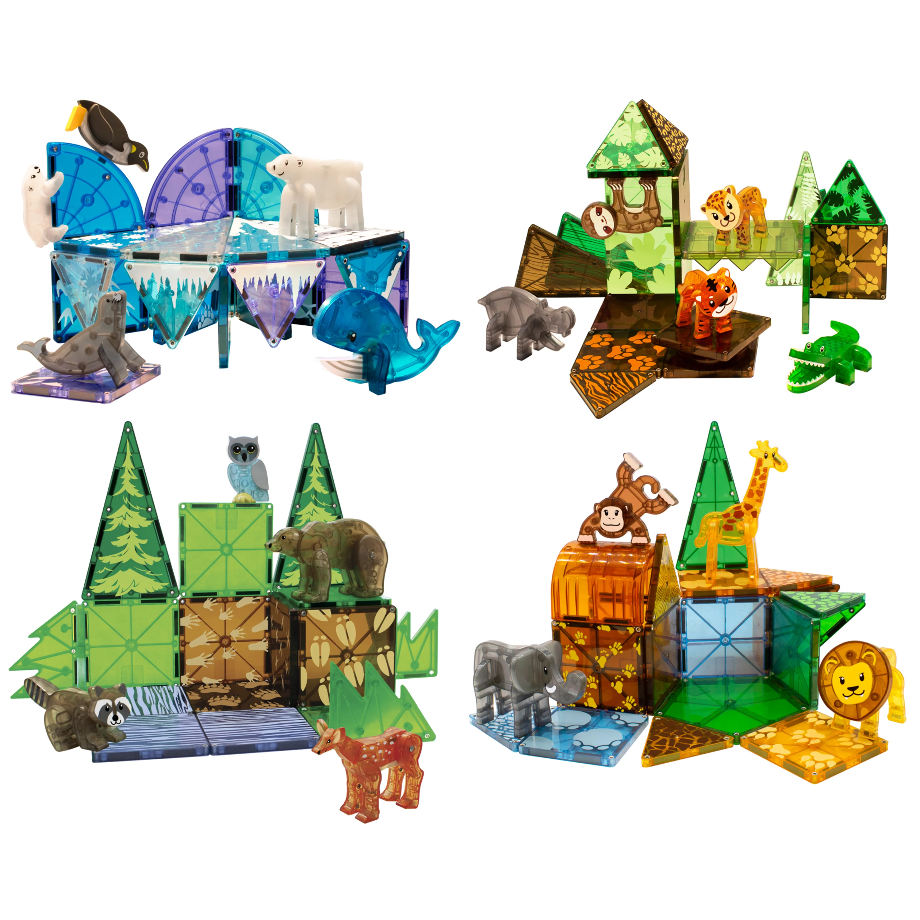 MAGNA-TILES® Magnetic Builders | Jungle, Safari, Arctic & Forest-Themed Magnetic Tile Sets