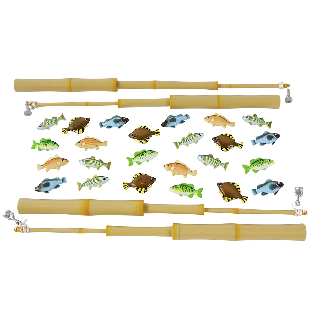 Magnetic Fishing Set | Educational Fishing Game with 4 Magnetic Poles & 24 Floating Fish - Image 2