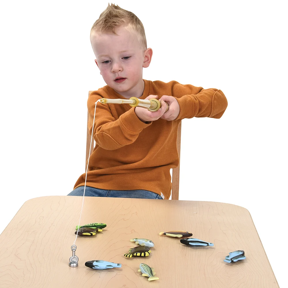 Magnetic Fishing Set | Educational Fishing Game with 4 Magnetic Poles & 24 Floating Fish - Image 3