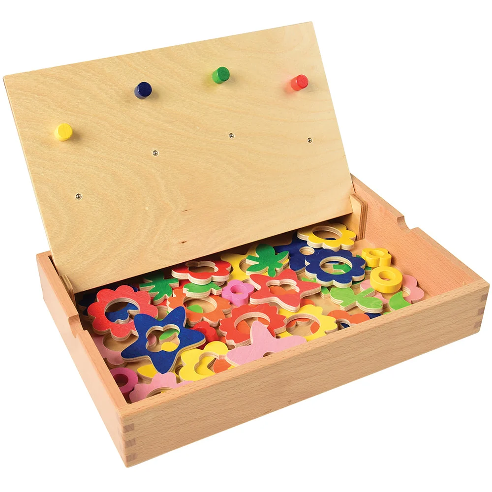 Magnetic Match & Make Flowers with Wooden Storage Box - Image 9