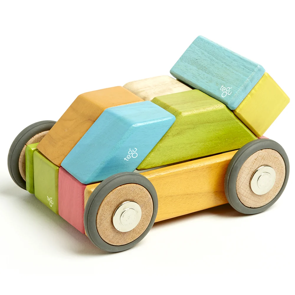 46-Piece Magnetic Wooden Building Set | Eco-Friendly Hardwood Blocks - Image 5