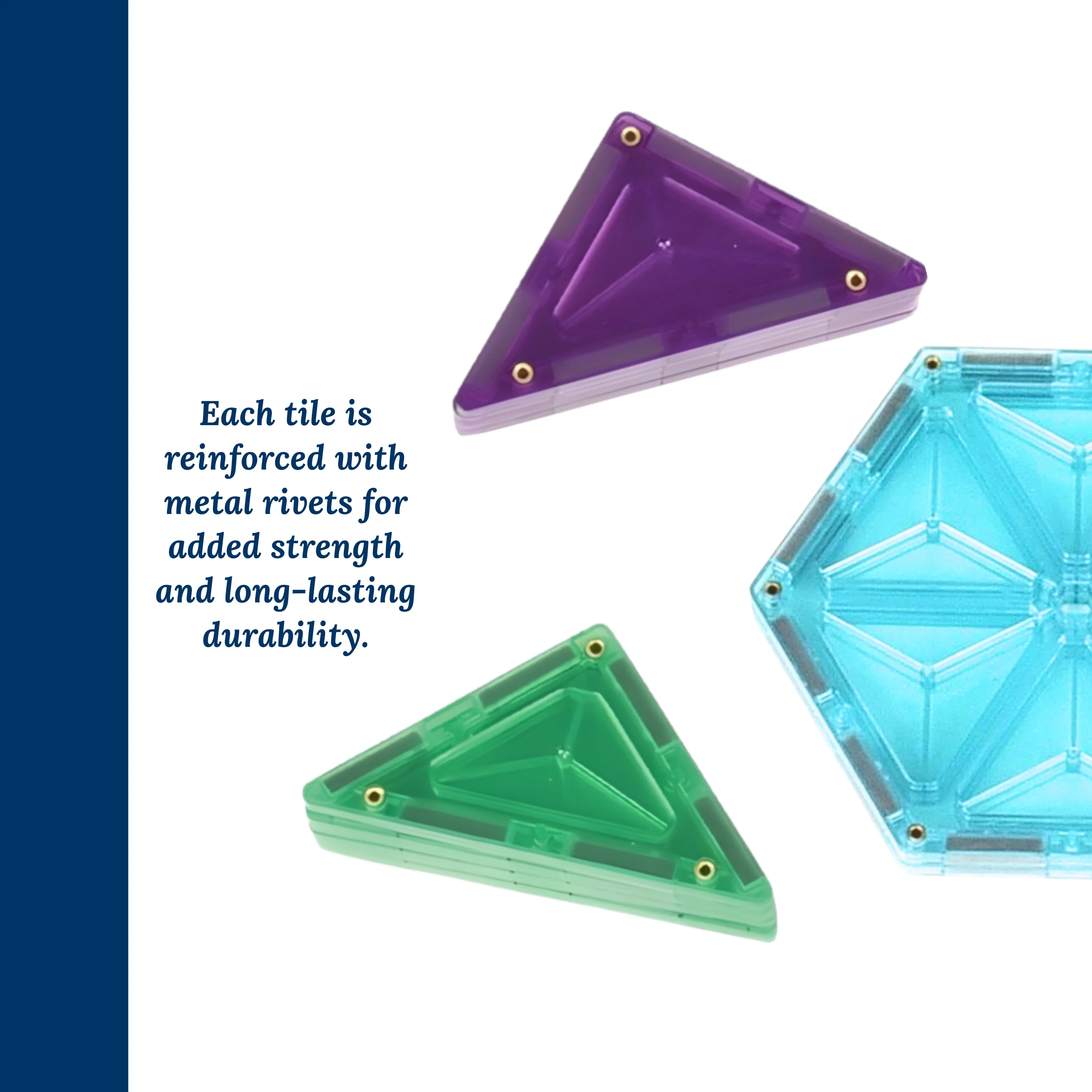 Magrivets™ Magnetic Tiles - Set of 112| Hands-On STEM Learning - Image 2
