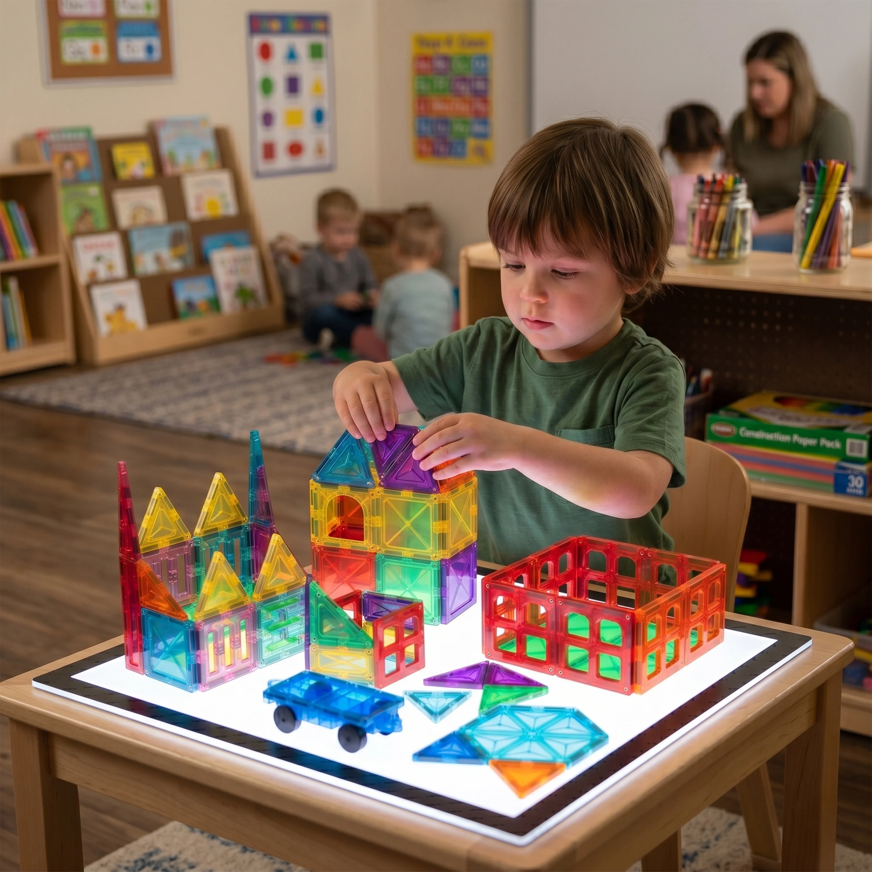Magrivets™ Magnetic Tiles - Set of 112| Hands-On STEM Learning - Image 5