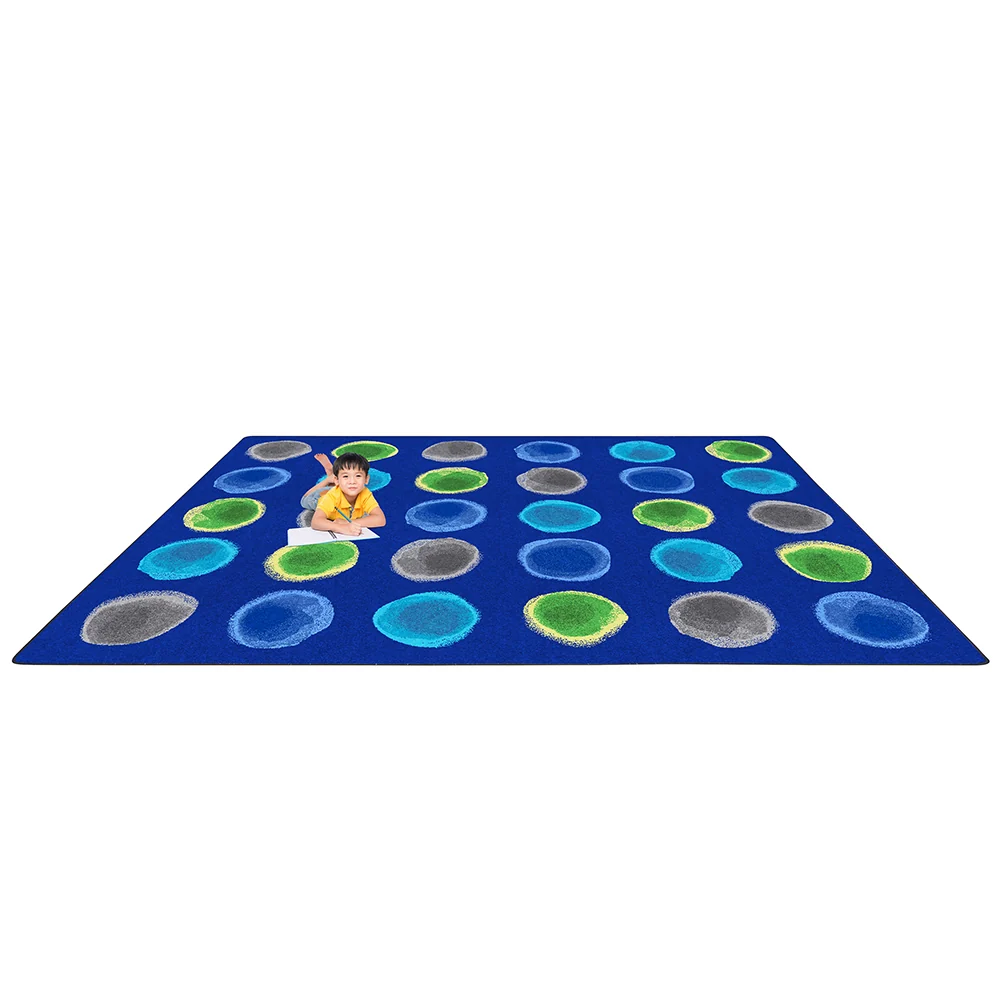 Marine Watercolor Spots Classroom Seating Rug - Image 2