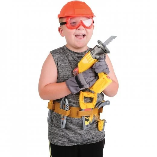 Master Builder's Tool Set | 21-Piece Pretend Play Kit with Hard Hat, Toolbelt, and 4-in-1 Multitool - Image 8