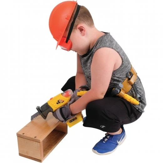 Master Builder's Tool Set | 21-Piece Pretend Play Kit with Hard Hat, Toolbelt, and 4-in-1 Multitool - Image 9