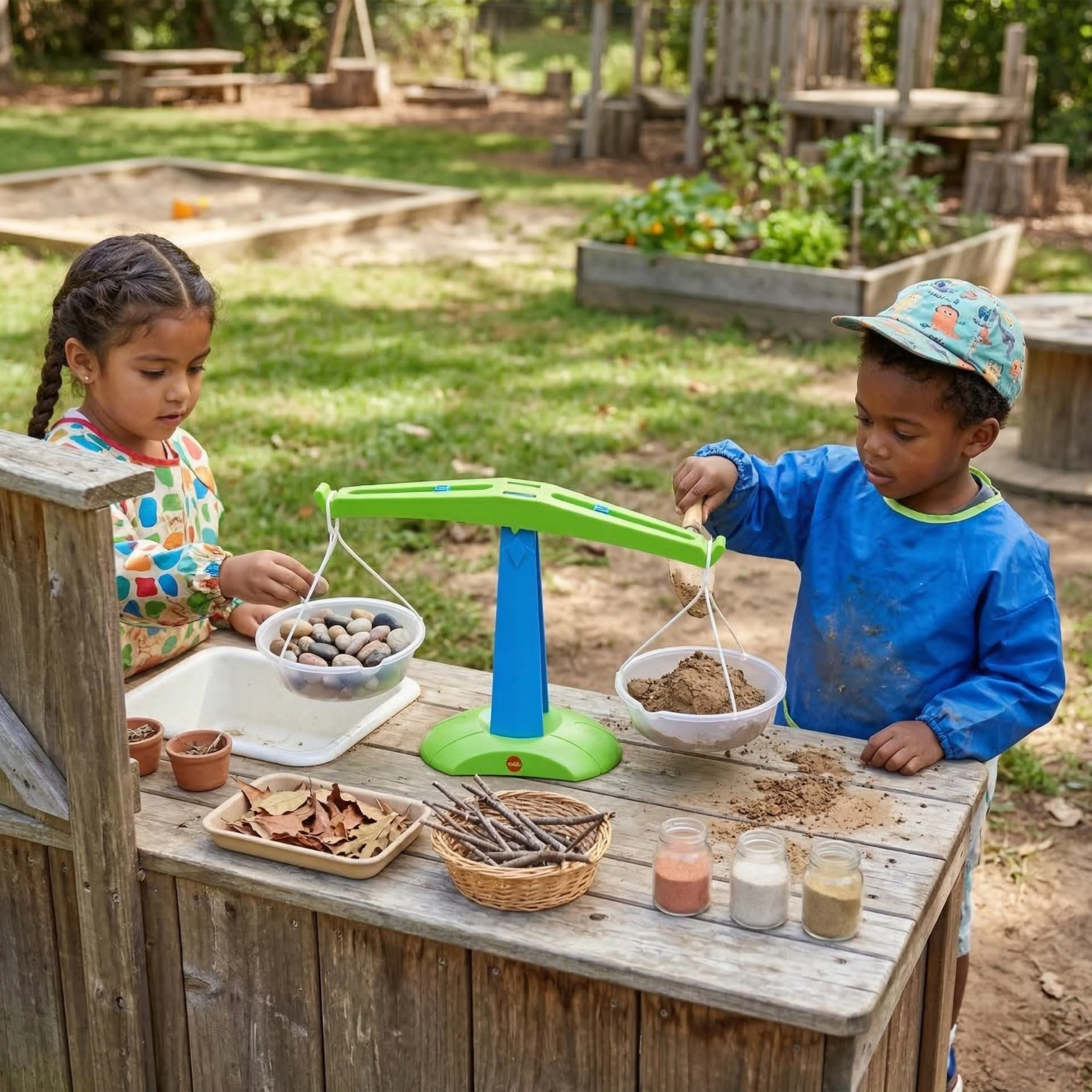 Early Math Balance Scale | Plastic Classroom Measurement Tool with Removable Pans & Graduated Marks - Image 2