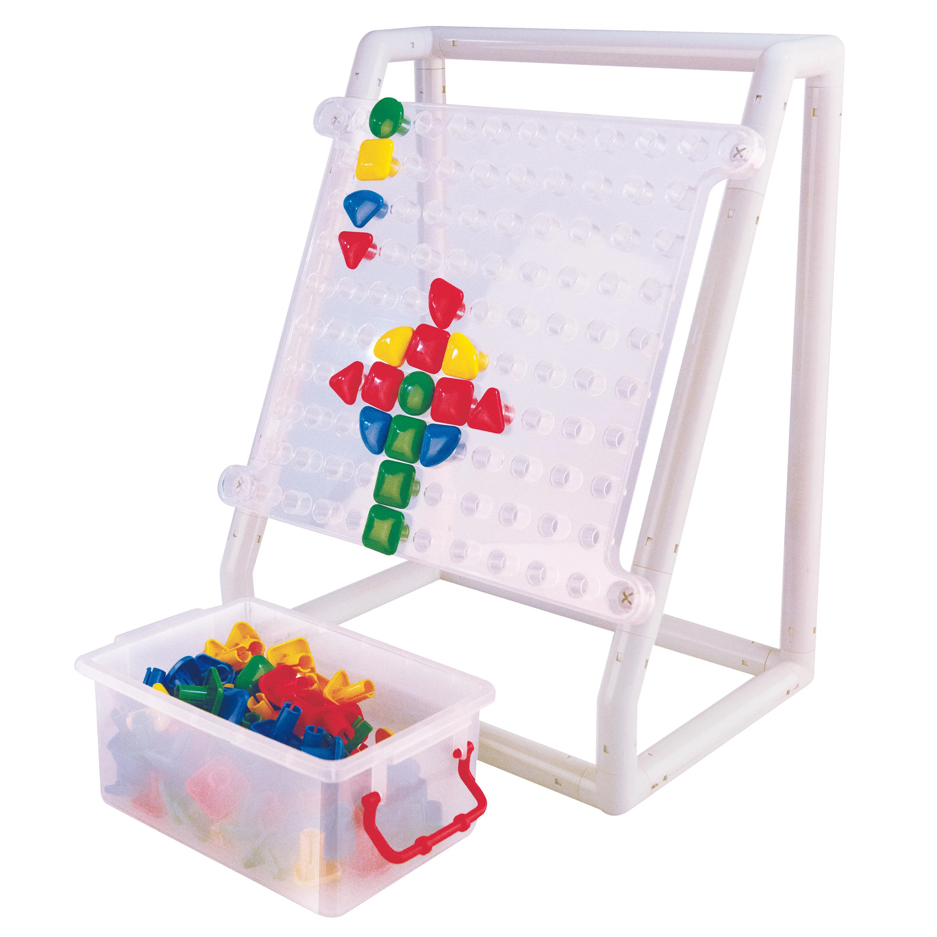 STEM Mega Pegboard Set | 100 Jumbo Pegs with Stand for Sorting, Patterns & Fine Motor Skills - Image 4