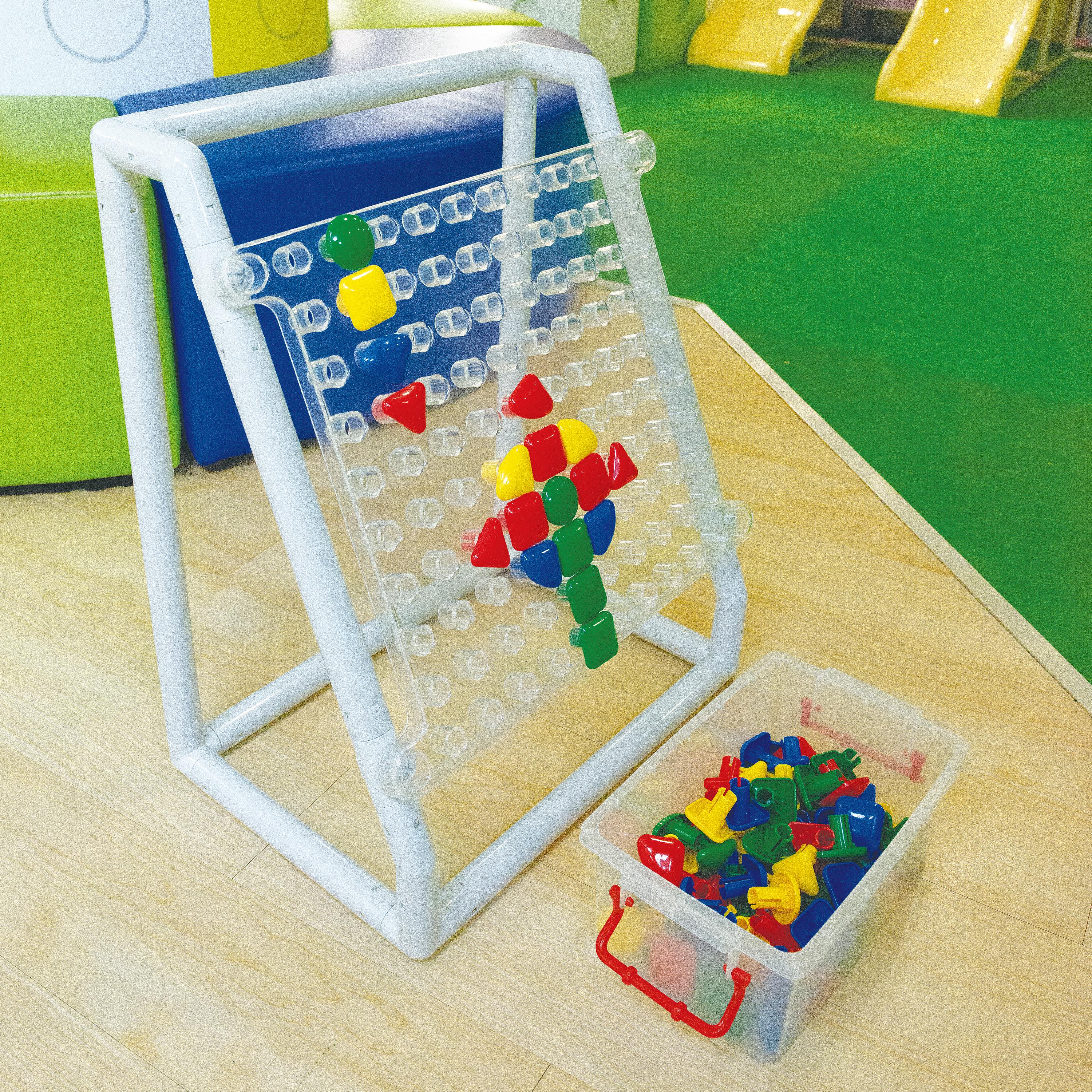 STEM Mega Pegboard Set | 100 Jumbo Pegs with Stand for Sorting, Patterns & Fine Motor Skills - Image 6