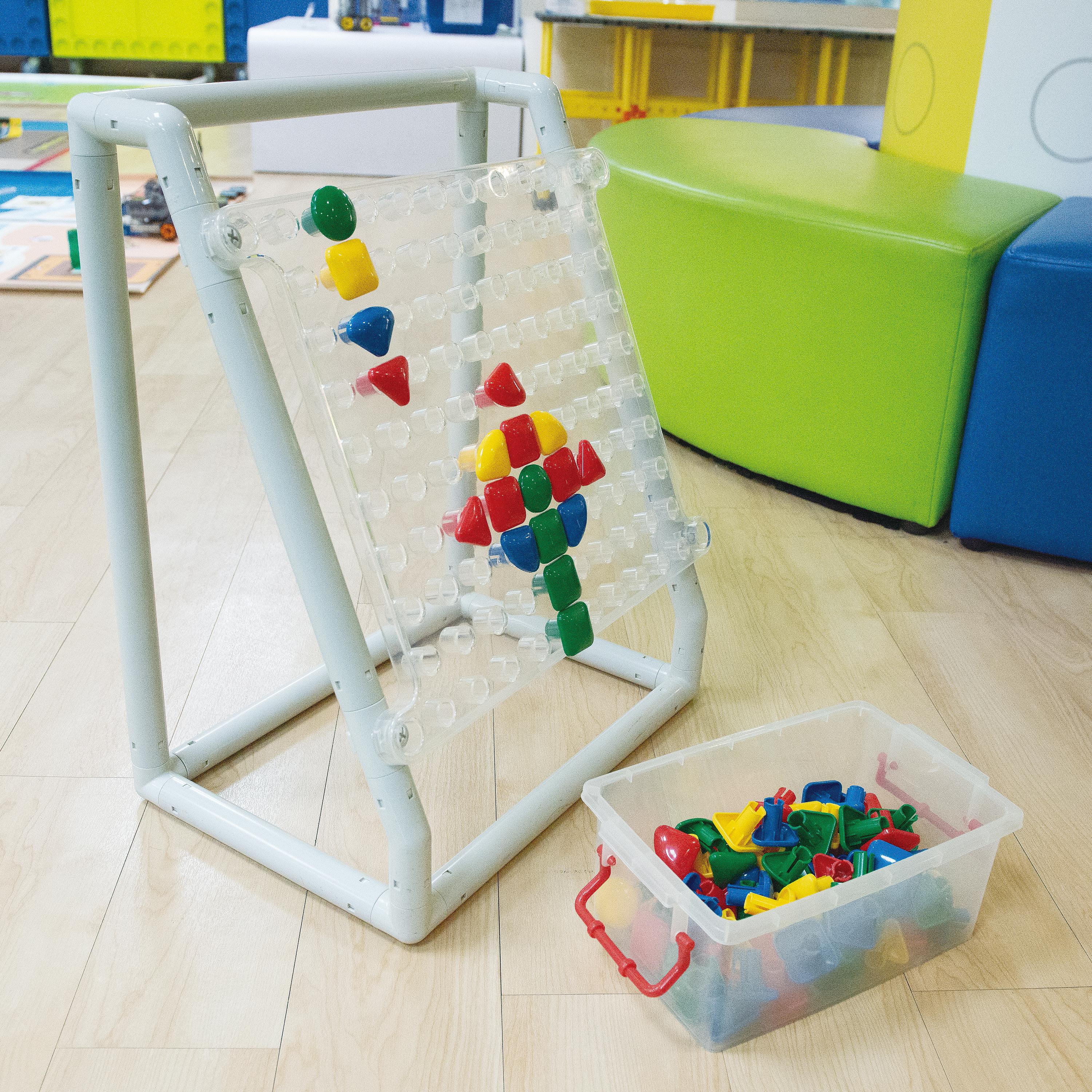 STEM Mega Pegboard Set | 100 Jumbo Pegs with Stand for Sorting, Patterns & Fine Motor Skills - Image 7