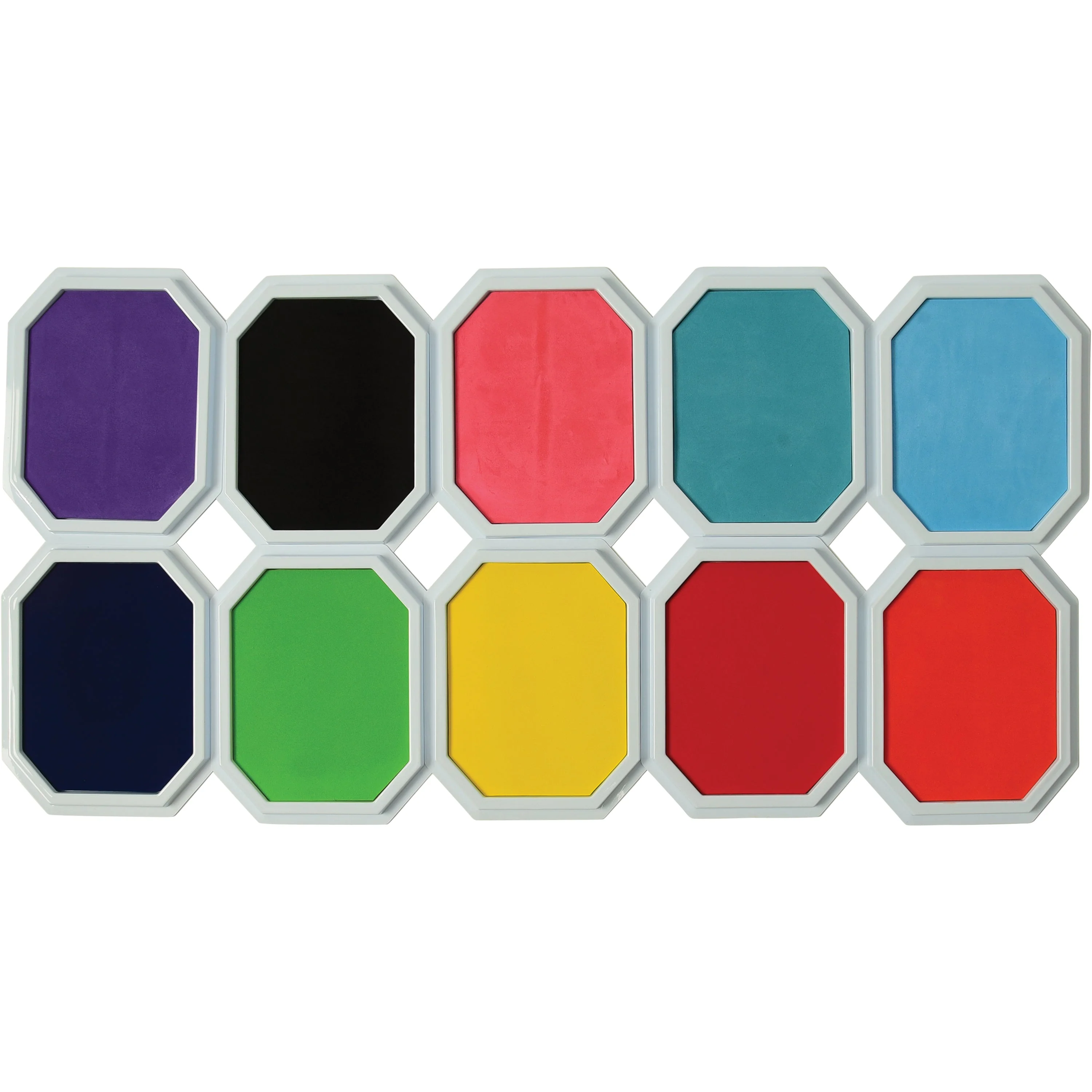 Mega Washable Stamp Pads Set | 10 Bright Colors - Image 3