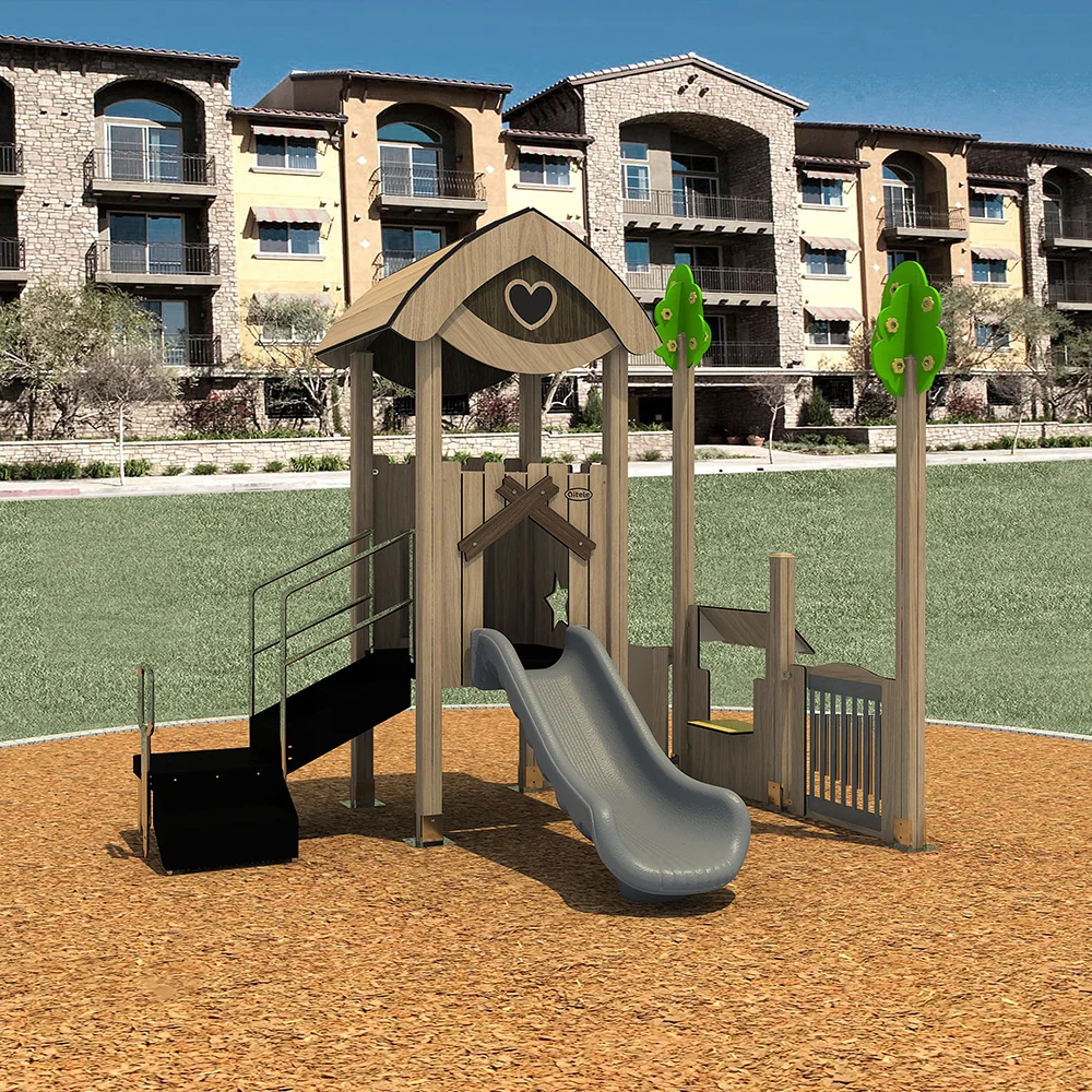 Mini Cascades Eco-Wood Playground | Durable, ADA-Compliant, UV-Resistant Design for Preschools