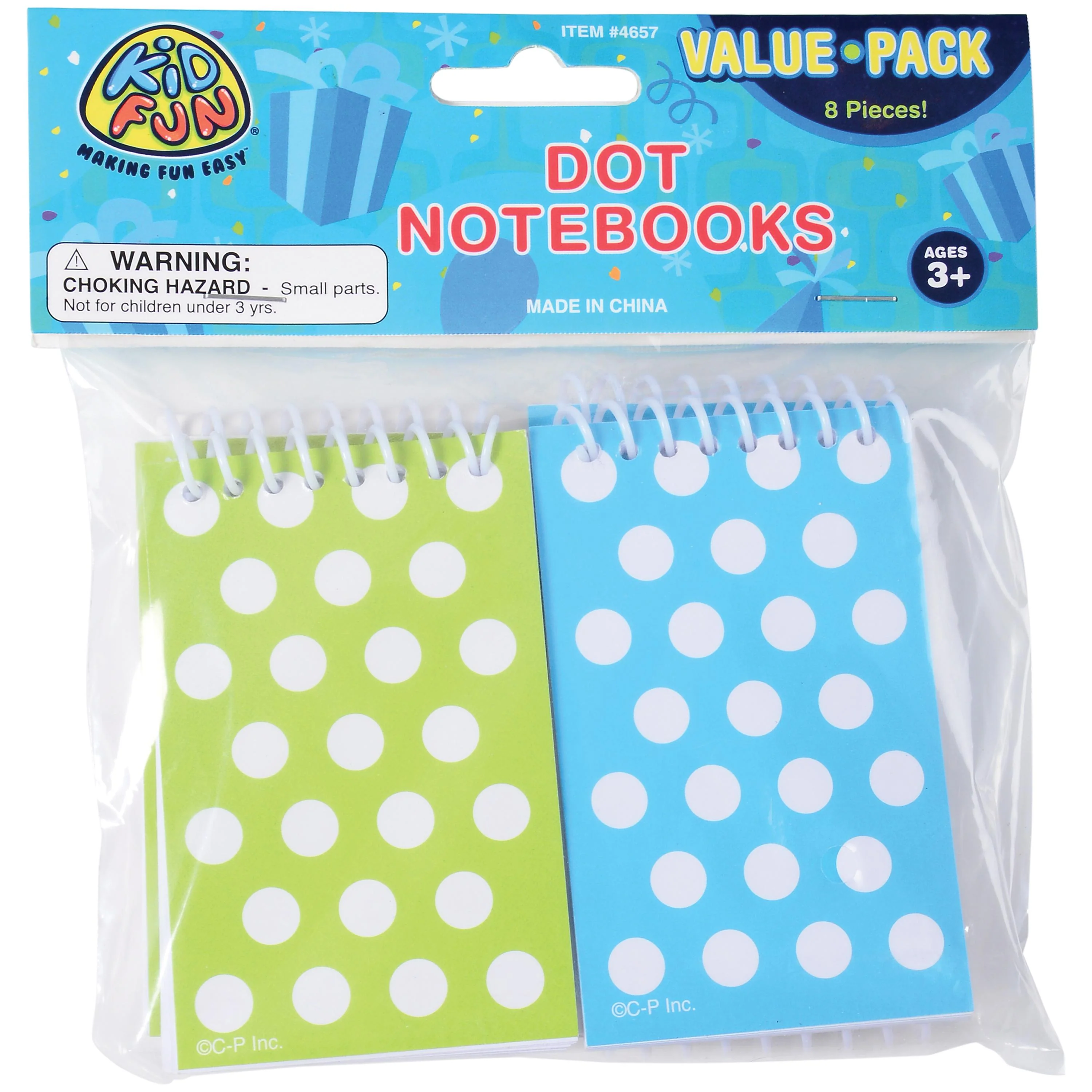 Mini Dot Design Spiral Notebooks, Set of 8 - Image 3