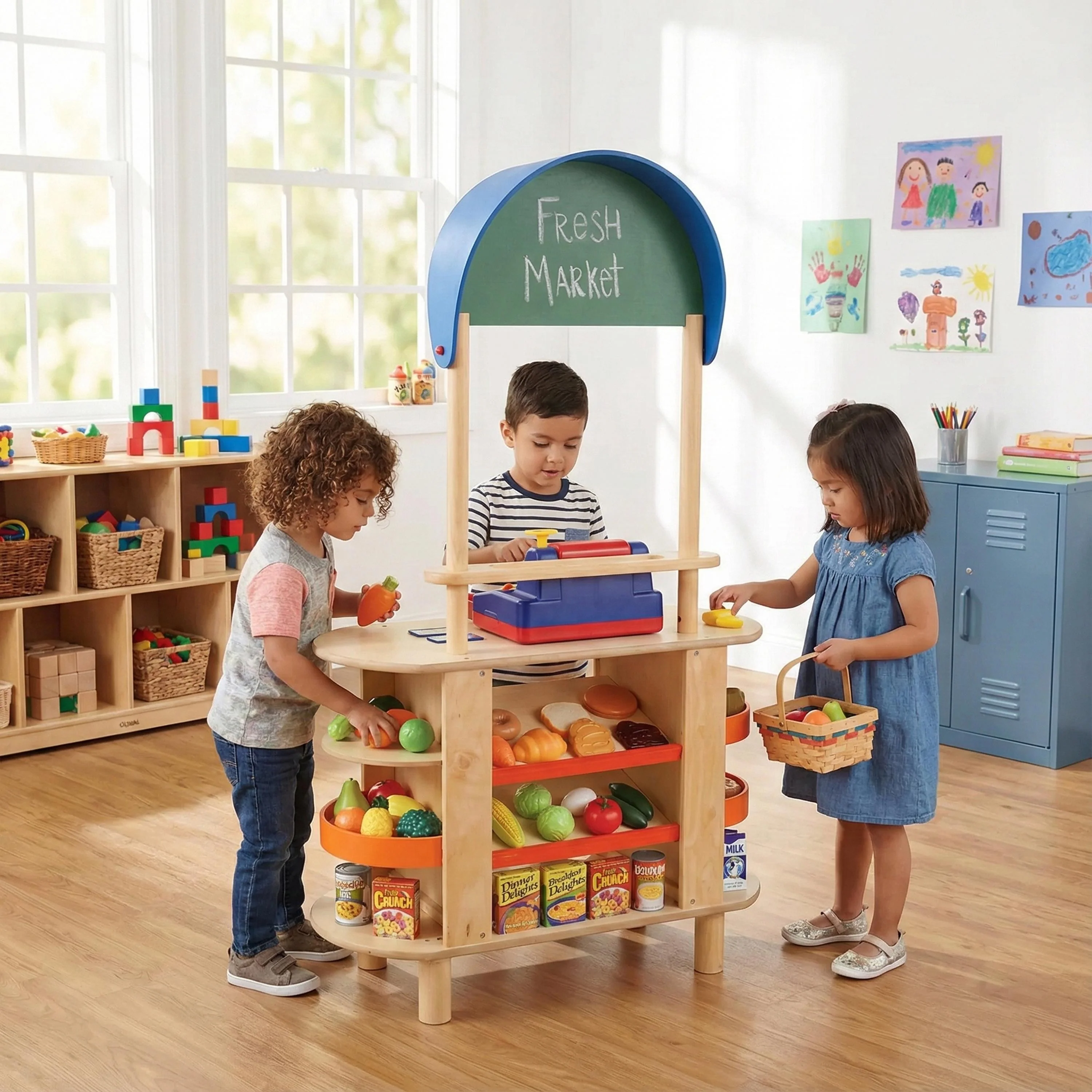 Mini Play Food Set | 37-Piece Plastic Toy Food Set - Image 2