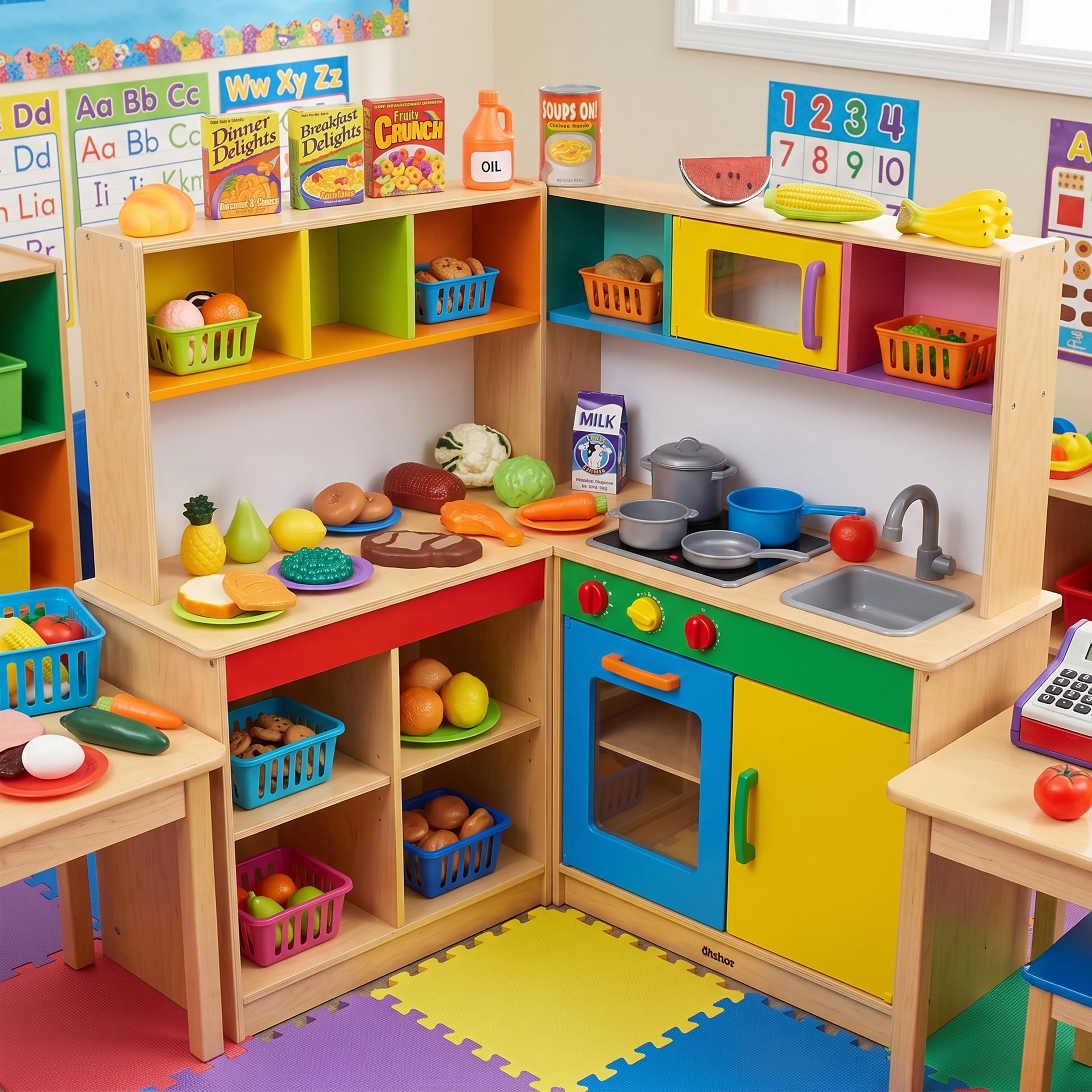 Mini Play Food Set | 37-Piece Plastic Toy Food Set - Image 3