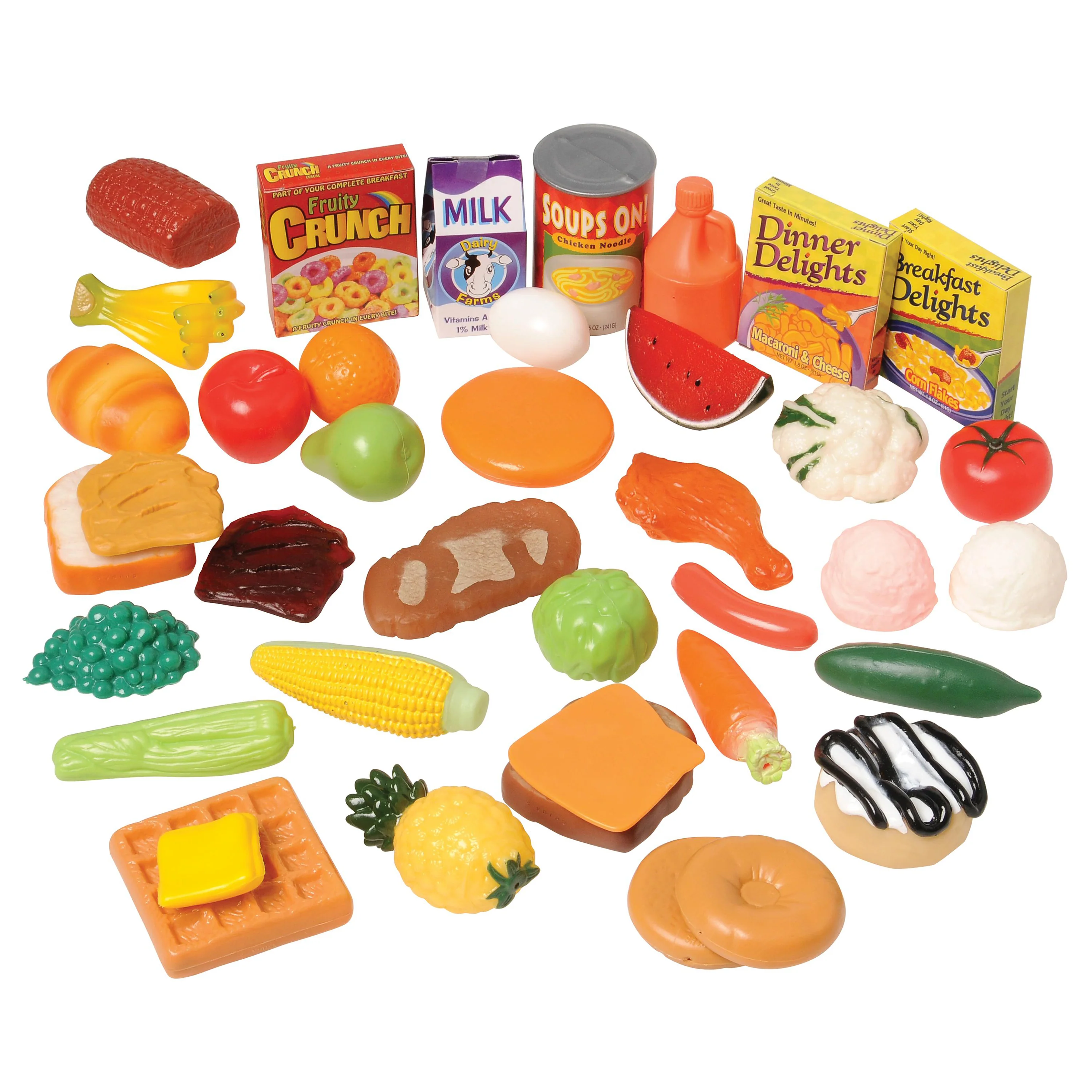 Mini Play Food Set | 37-Piece Plastic Toy Food Set - Image 4