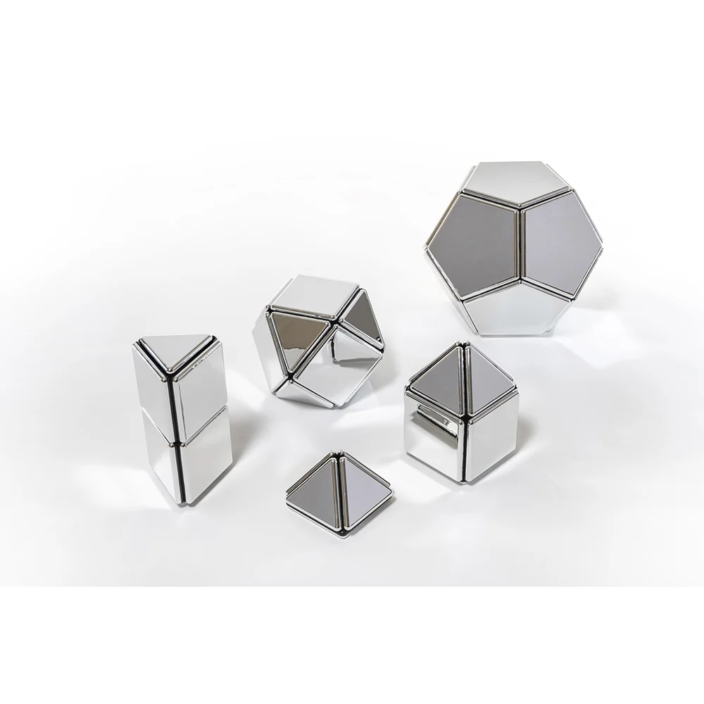 Mirrored Magnetic Polydron | 48-Piece STEM Geometry Building Set - Image 3
