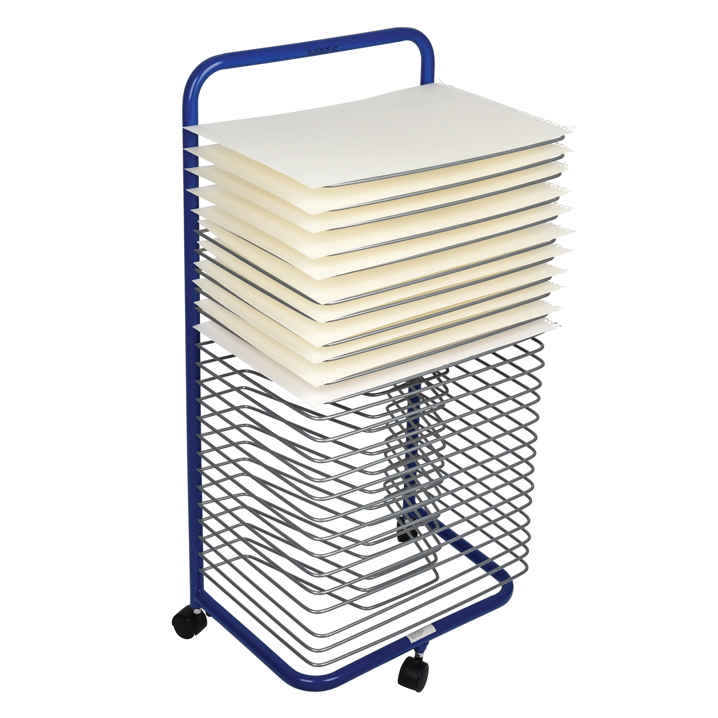 Rolling Art Drying Rack with 24 Wire Shelves - Image 4