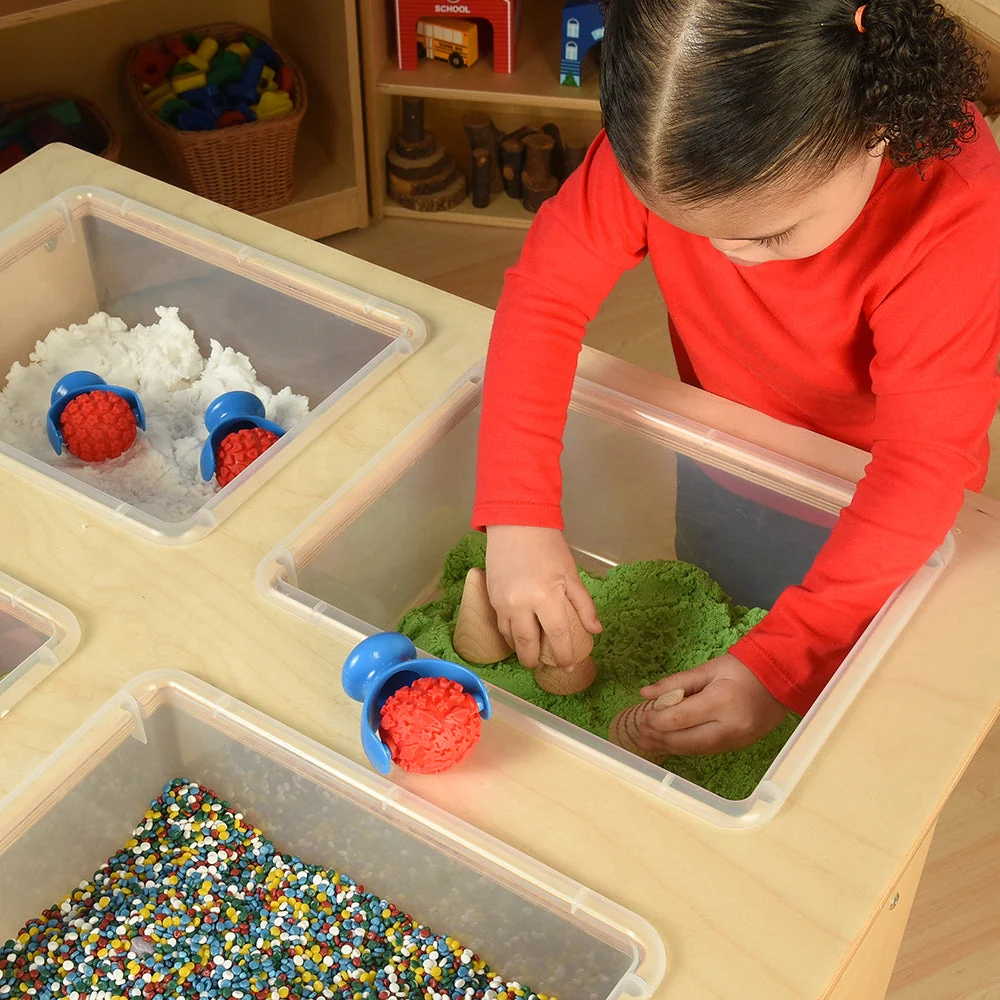 Mobile Sensory Table with Trays & Lids | Rolling Activity Station for Preschool Sensory Play - Image 11