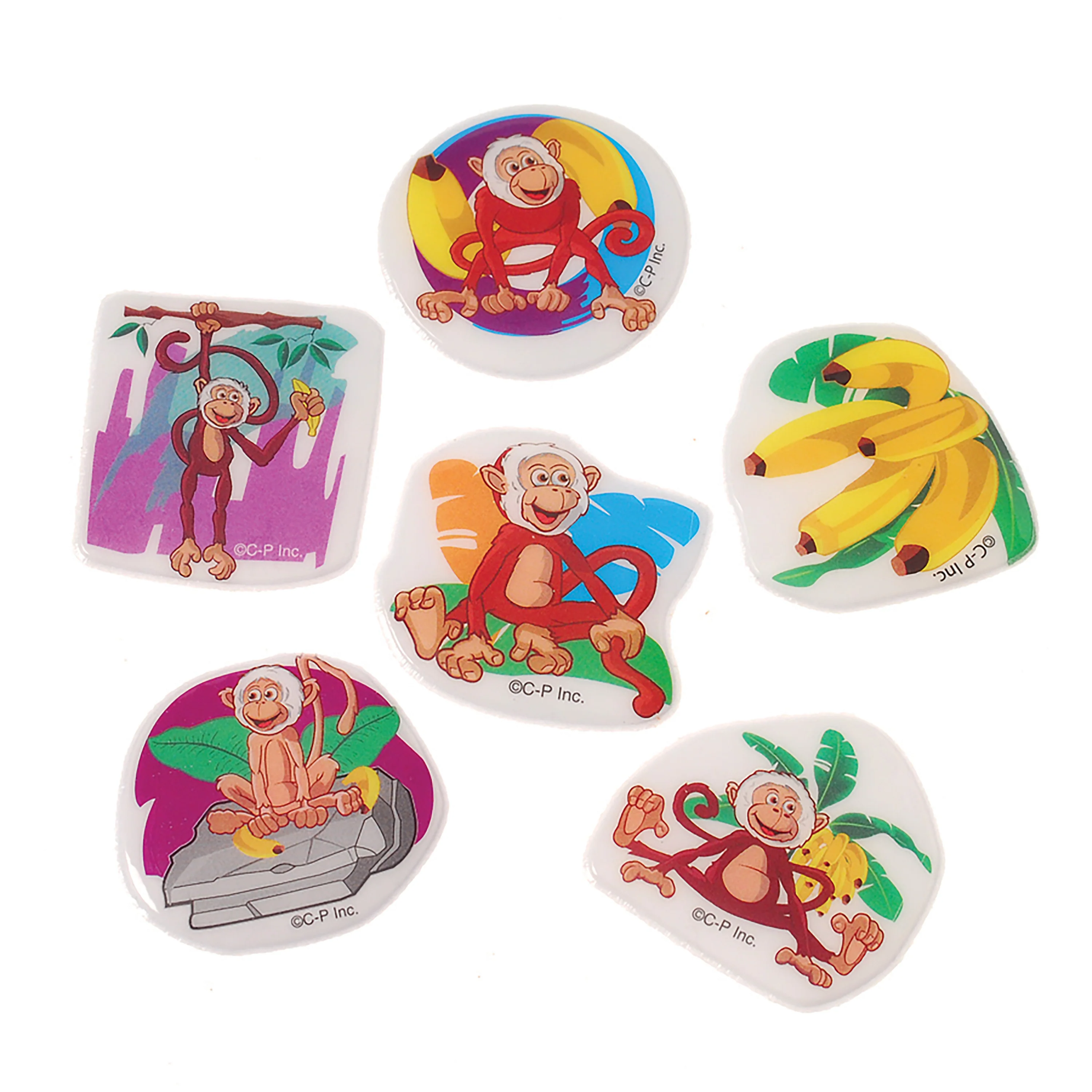 Monkey & Banana Sensory Gel Stickers – 72 Piece Set