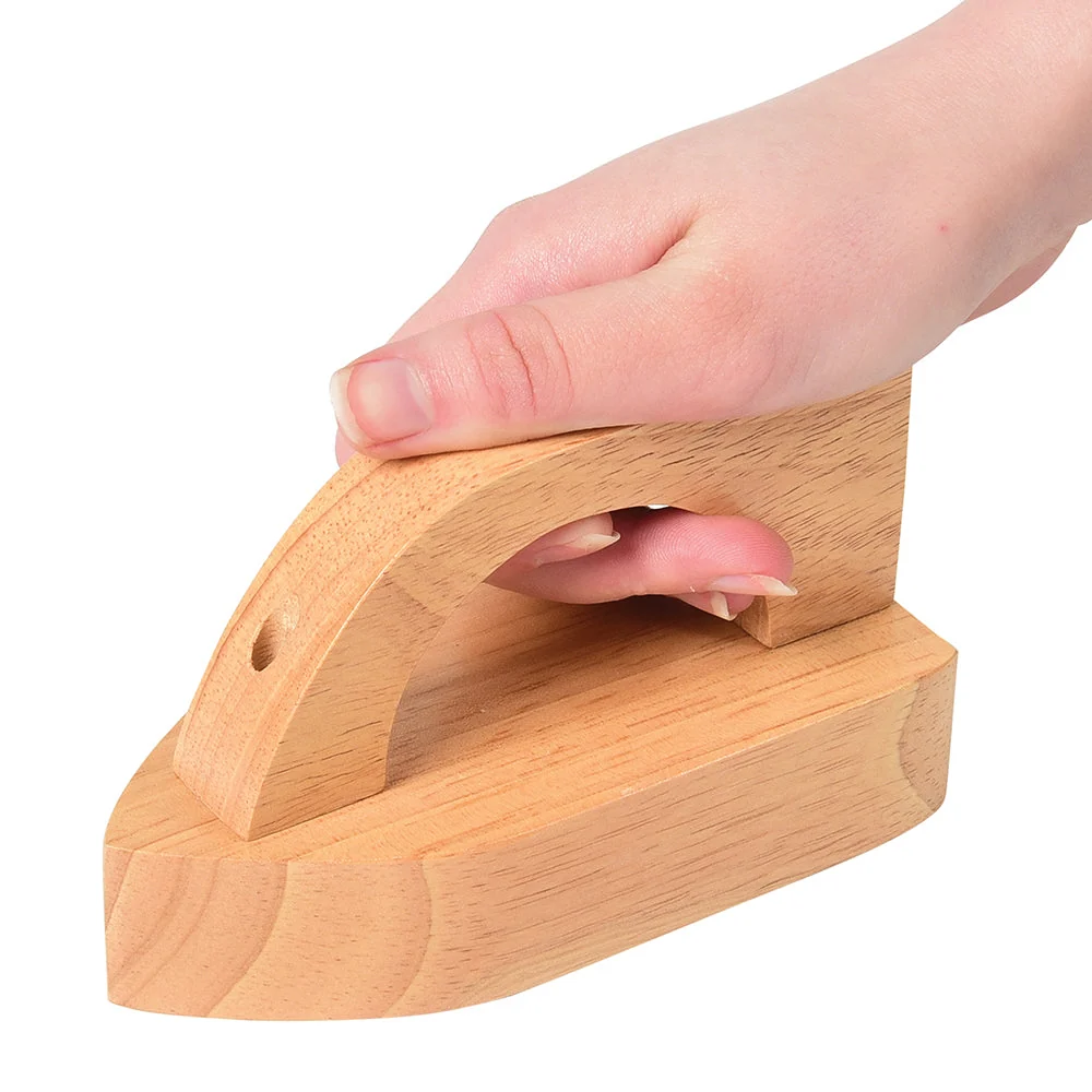 Montessori Dramatic Play Accessory Bundle | Pretend Play Hardwood Iron, Doll Bed & Lacing Boot - Image 4